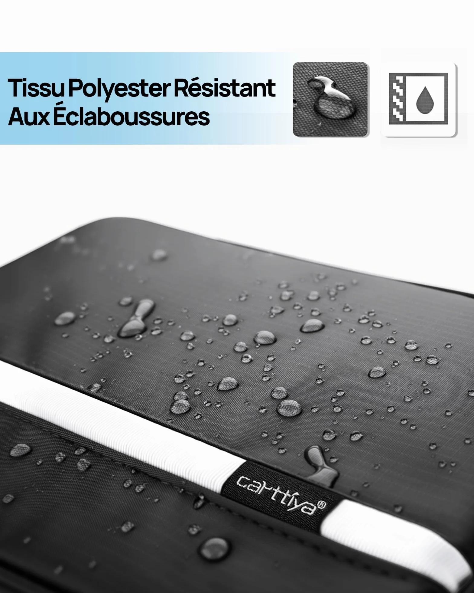 Trousse de Toilette Voyage Imperméable Suspendu Noir