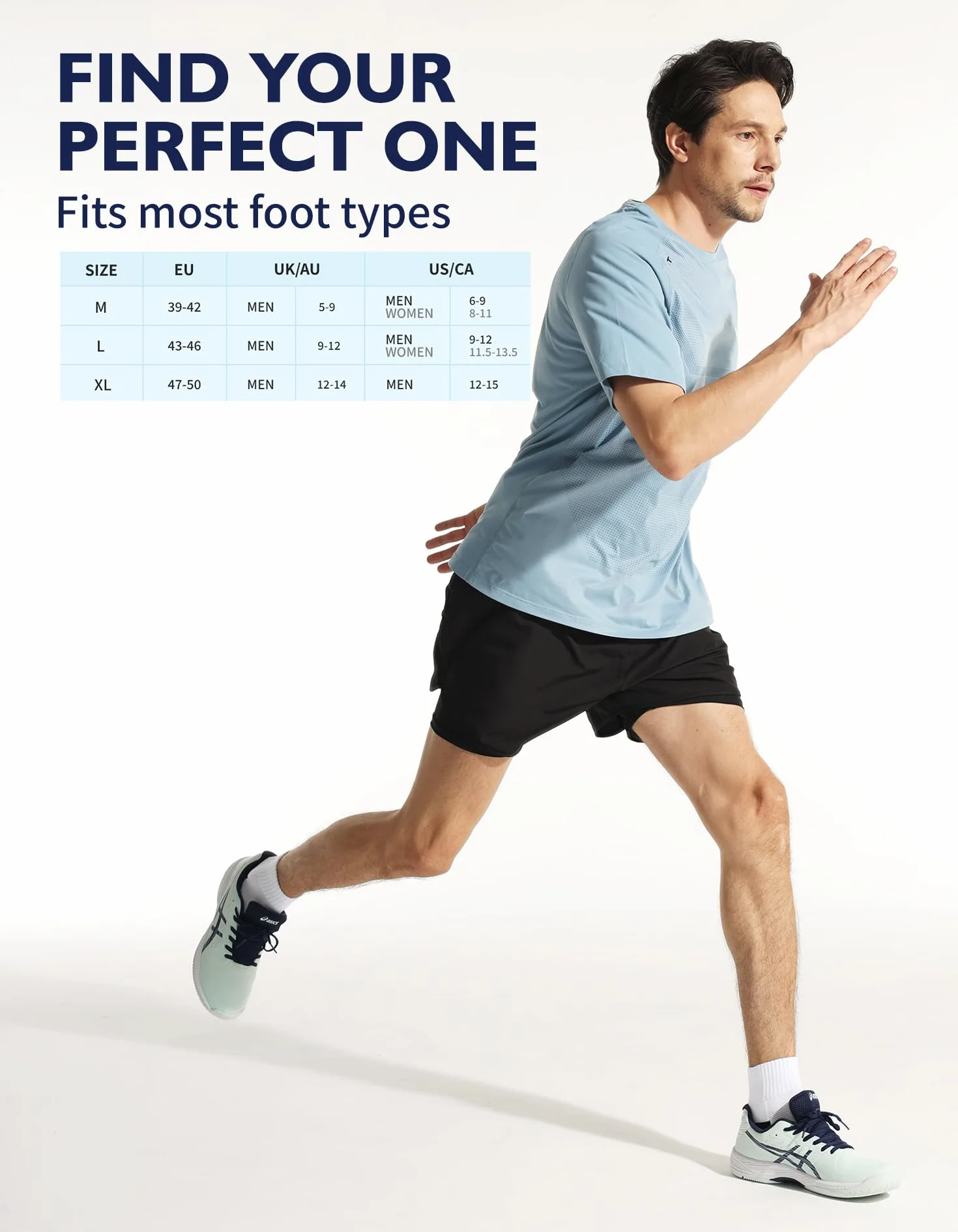 CLOSEMATE Chaussettes de Sport Homme Femme 39-42 43-46 47-50 Coton 6 Paires Respirantes Antidérapantes Running Randonnée