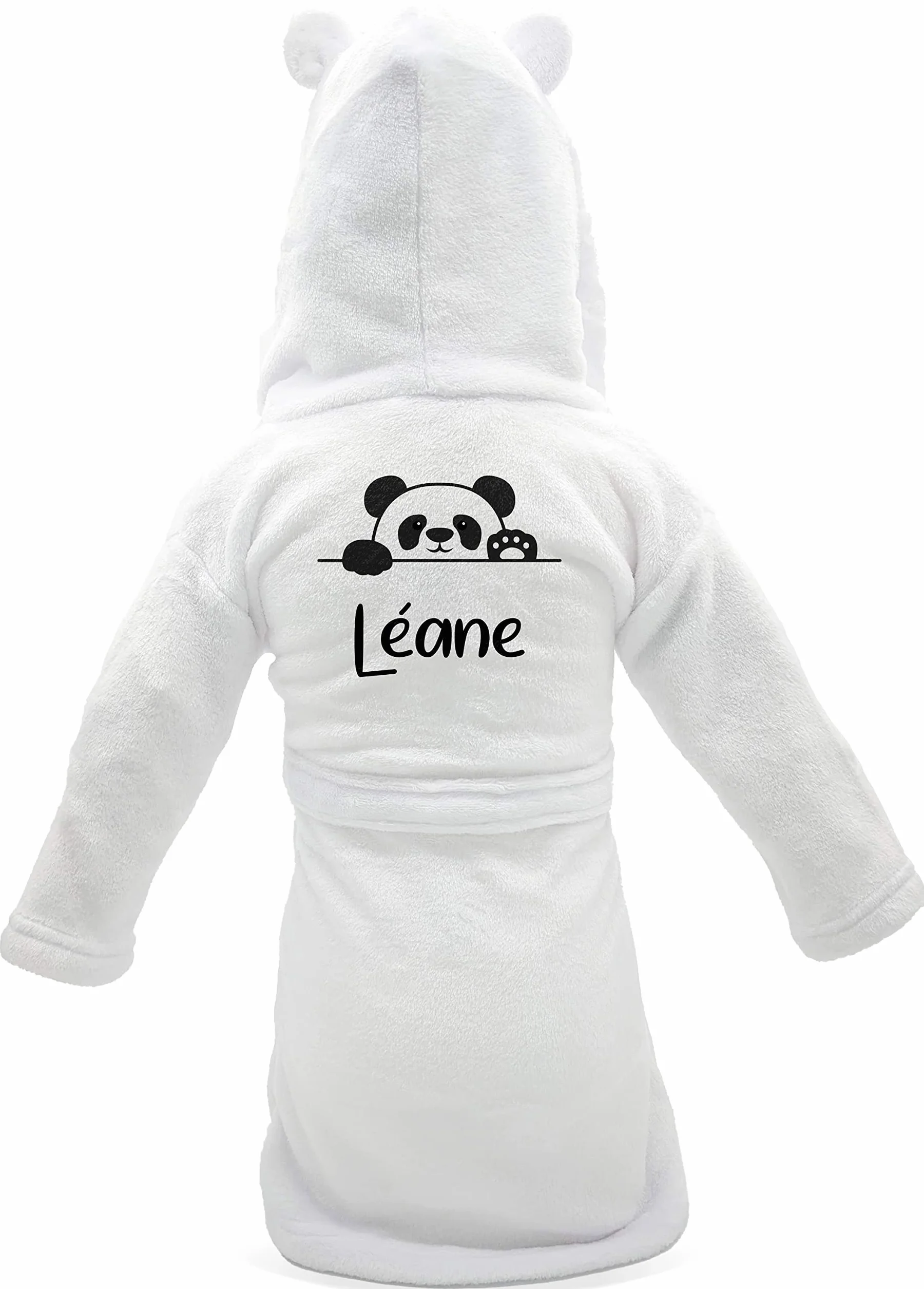 Peignoir bébé personnalisé KDO MAGIC blanc doux moelleux garçons filles