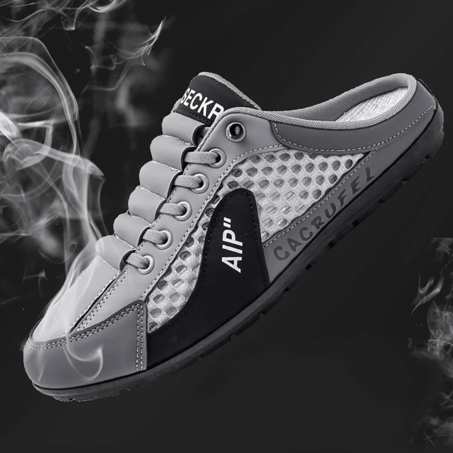 Baskets Dos Nu Homme Chaussures Enfiler Maille Respirante Sport Confortables Course Voyages