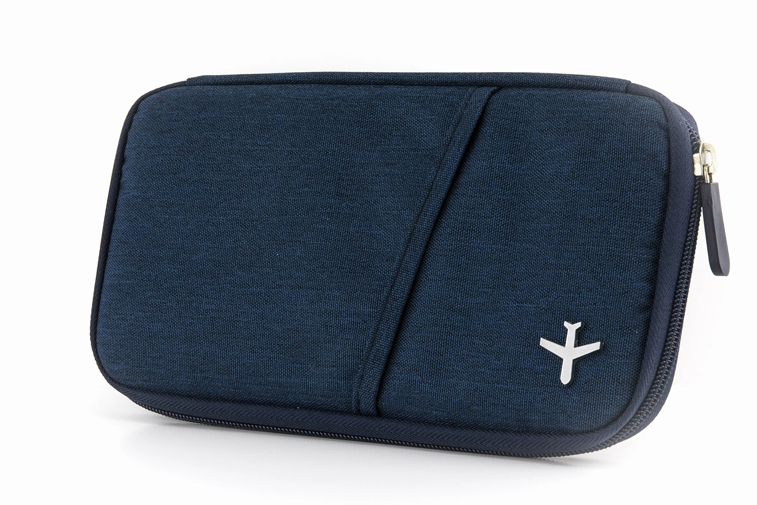 Troika Safe Flight TRV20/DB Étui pour Documents de Voyage avec Protection RFID 12 Compartiments Polyester Bleu