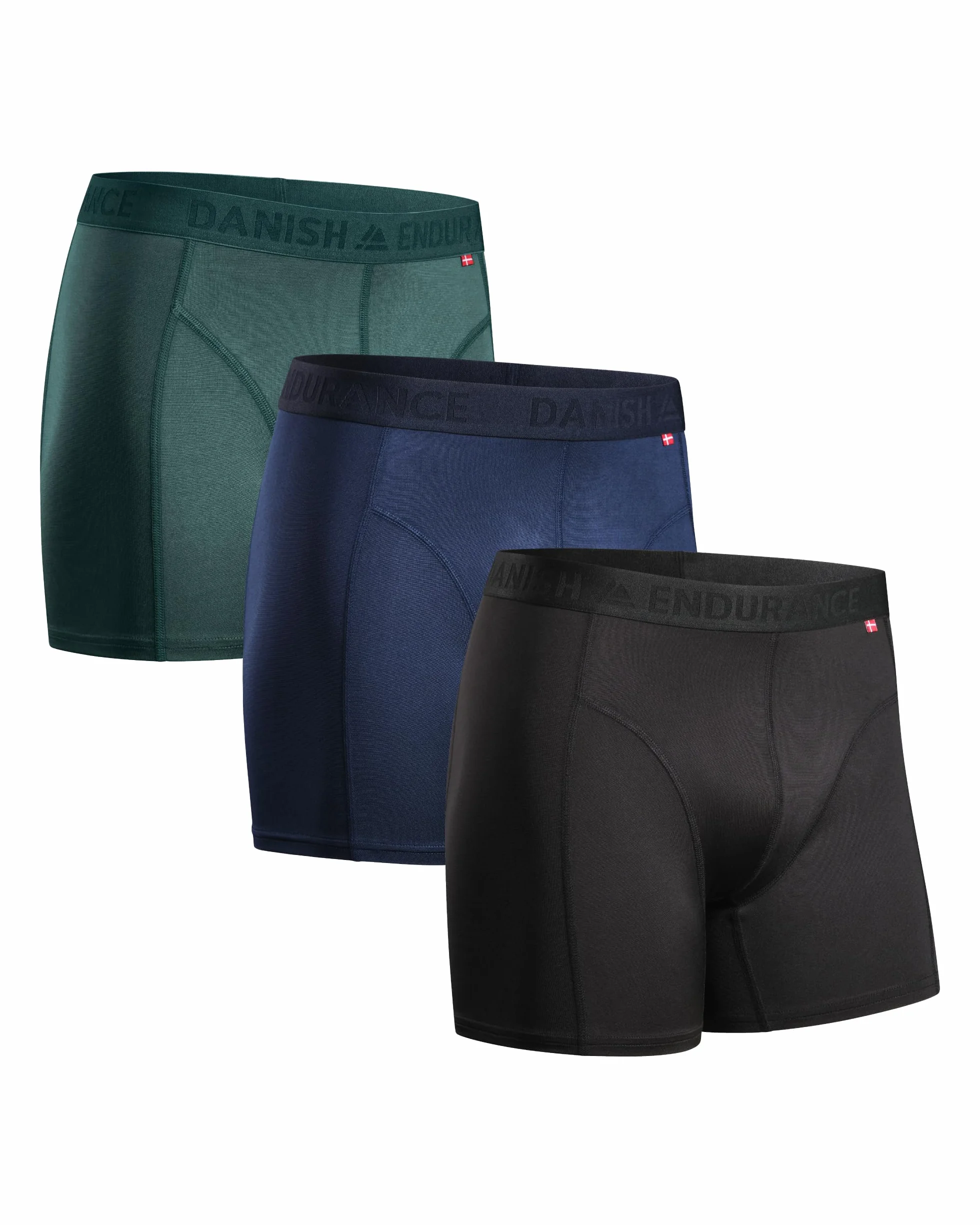 DANISH ENDURANCE Boxers de Course pour Hommes Anti-frottements Lot de 3