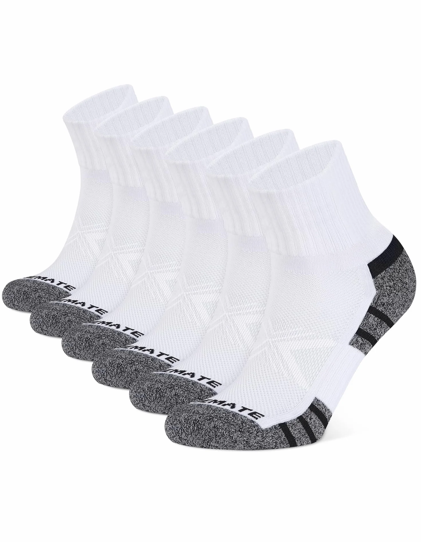 CLOSEMATE Chaussettes de Sport Homme Femme 39-42 43-46 47-50 Coton 6 Paires Respirantes Antidérapantes Running Randonnée