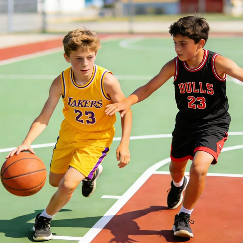 Maillot Basket Enfant Respirant Séchage Rapide Ensemble Short Garçons