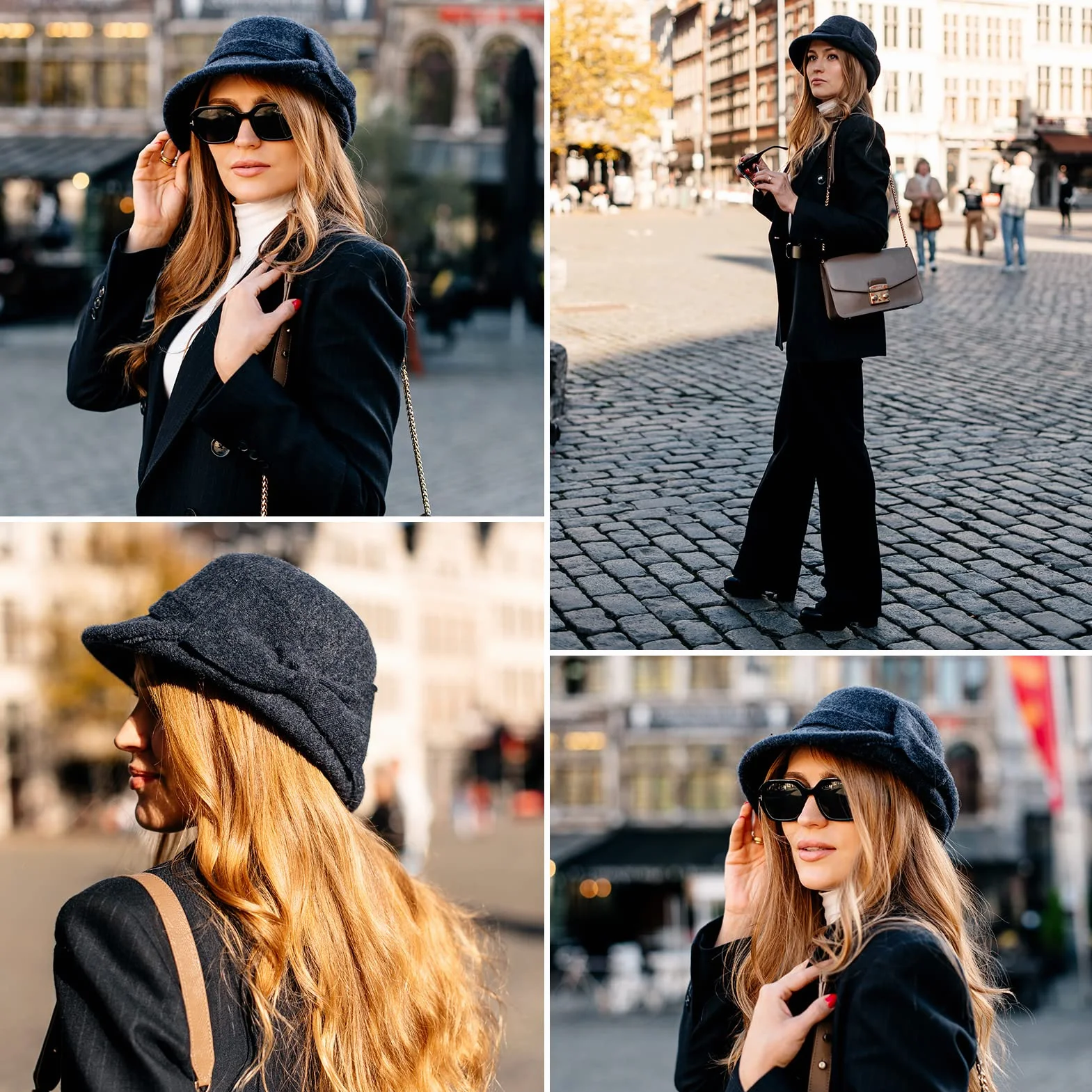 Siggi Femme Chapeau Melon Laine Vintage Béret Feutre Hiver Cloche