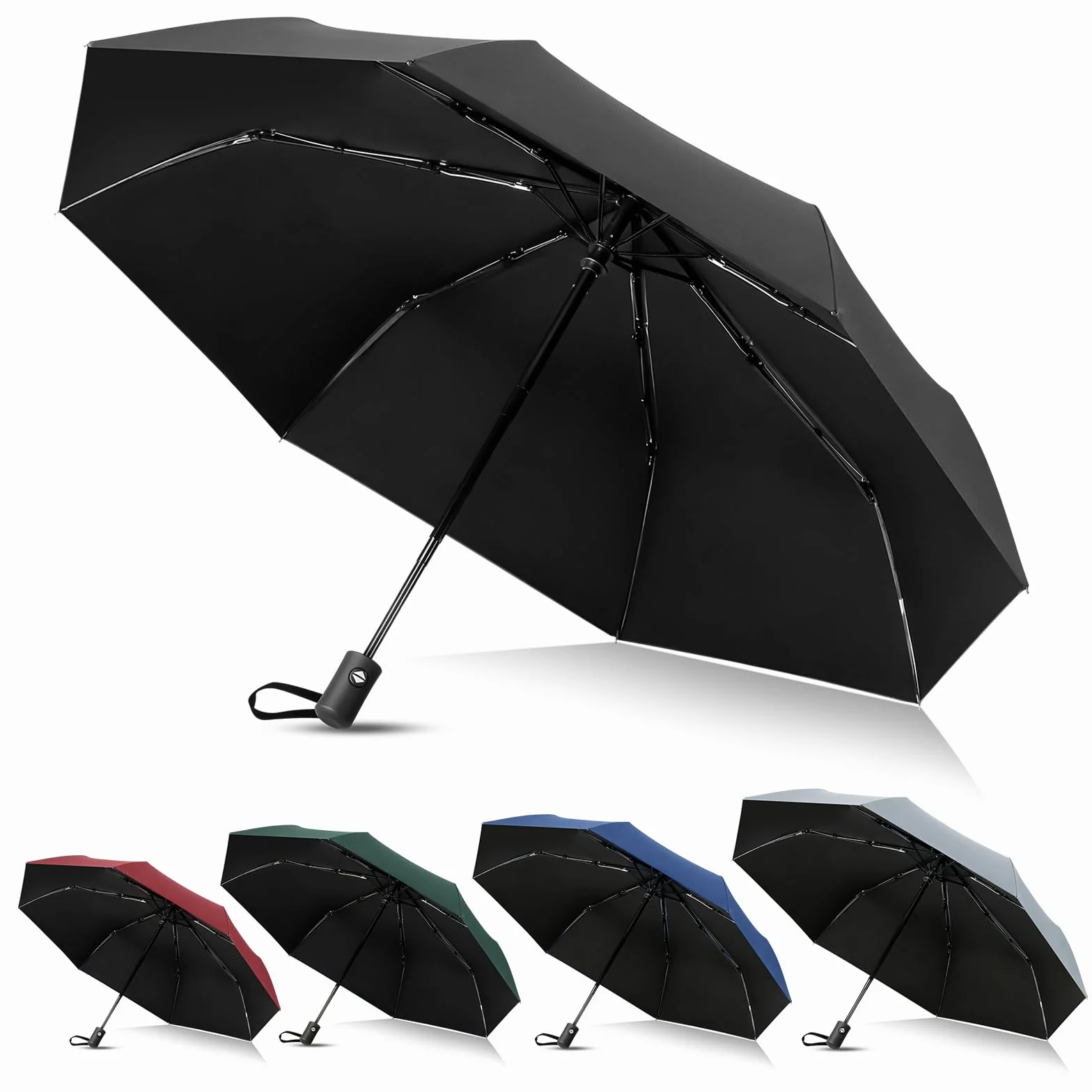 Vicloon Parapluie Pliant Automatique 8 Sections Résistant au Vent Voyage Homme Femme