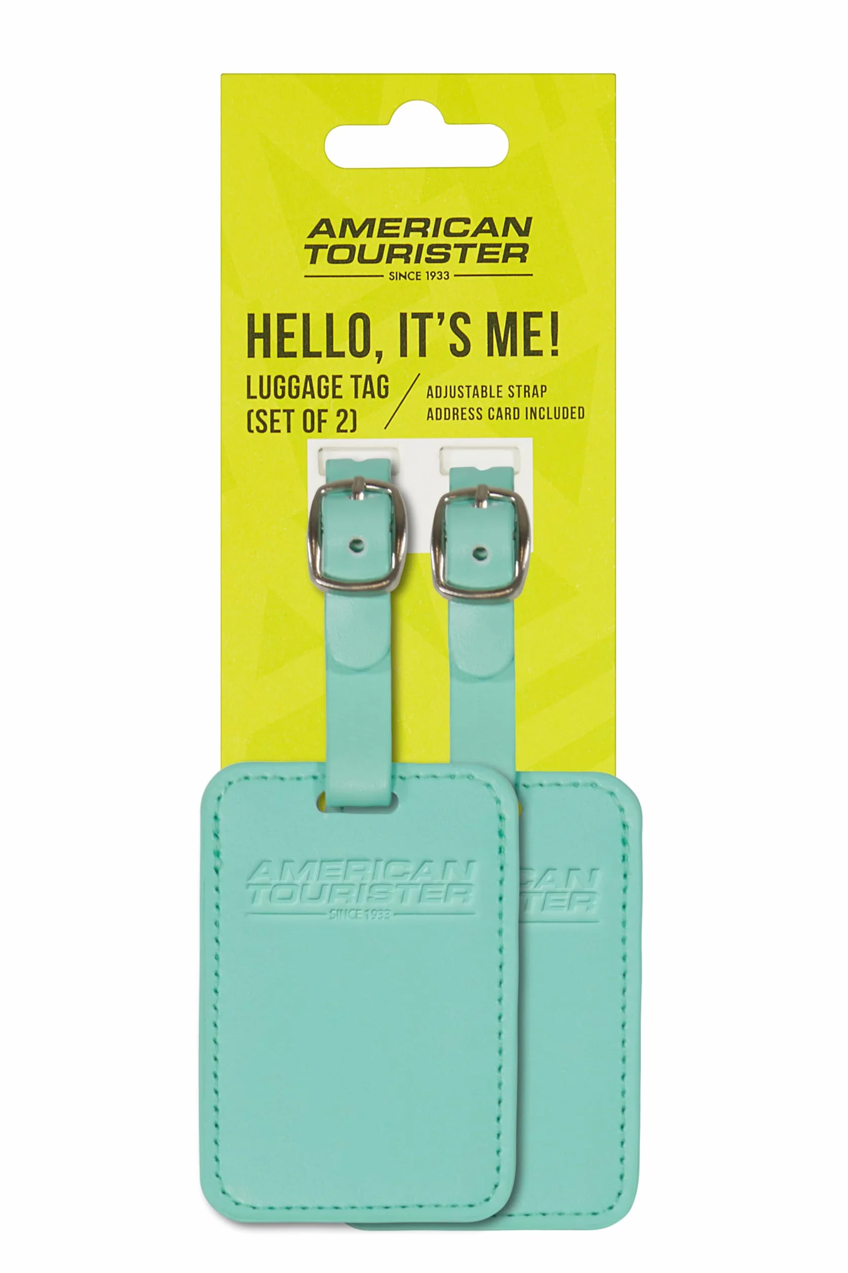 American Tourister Étiquettes à bagages Lot de 2 Menthe gelée Jelly Mint