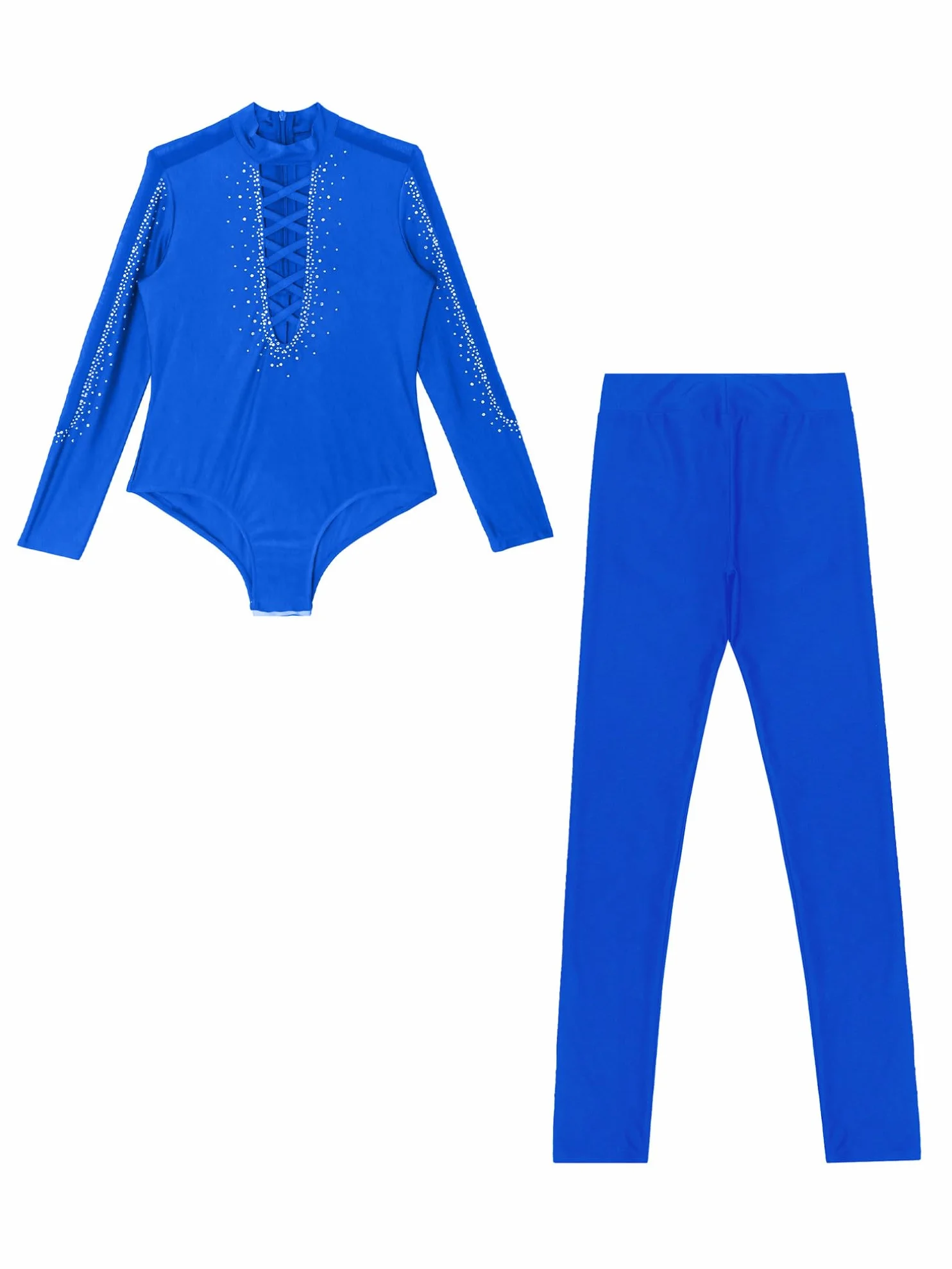 ranrann Enfant Ensemble Patinage Artistique Danse Justaucorps Legging Tenue