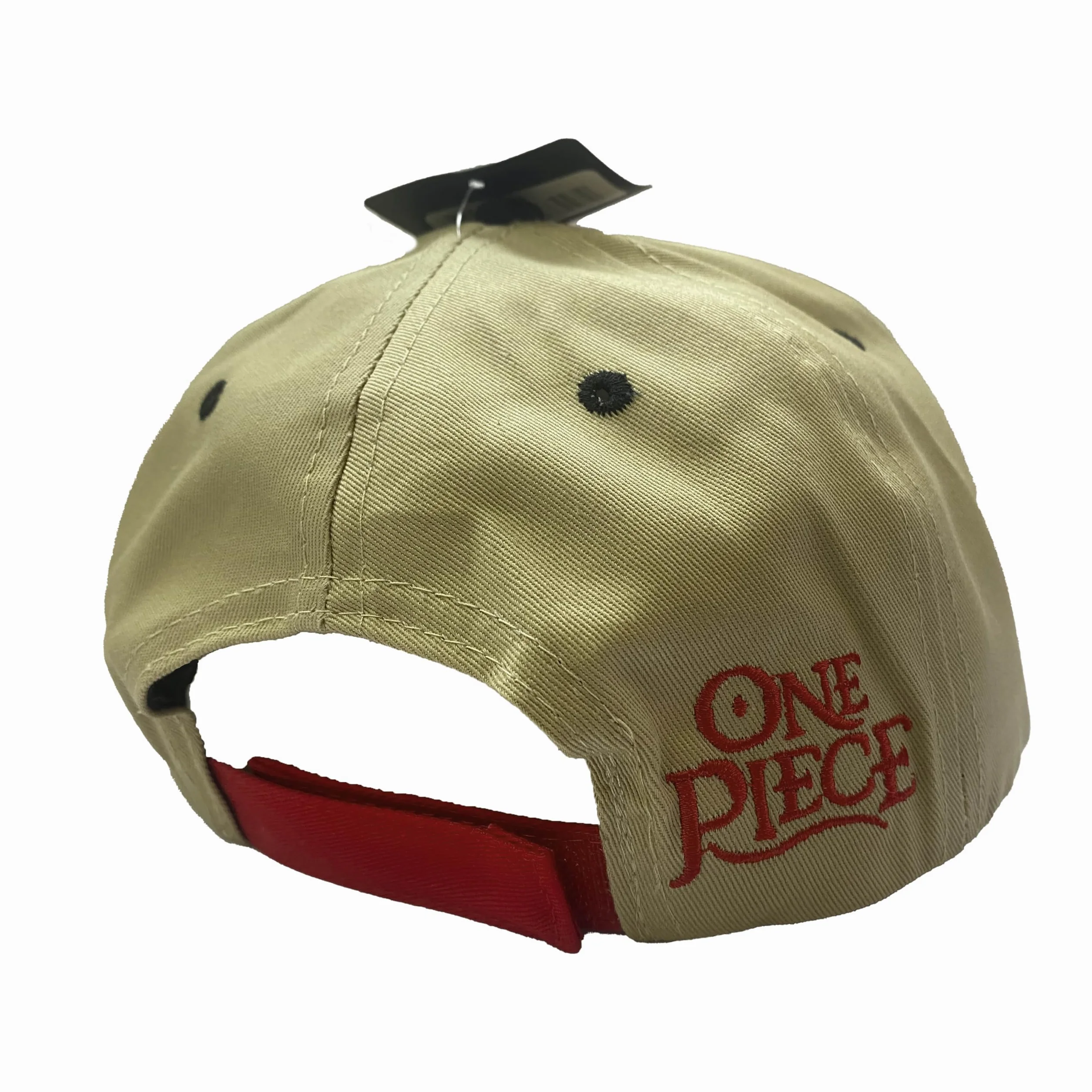 One Piece Casquette de Baseball Beige Rouge Taille Unique