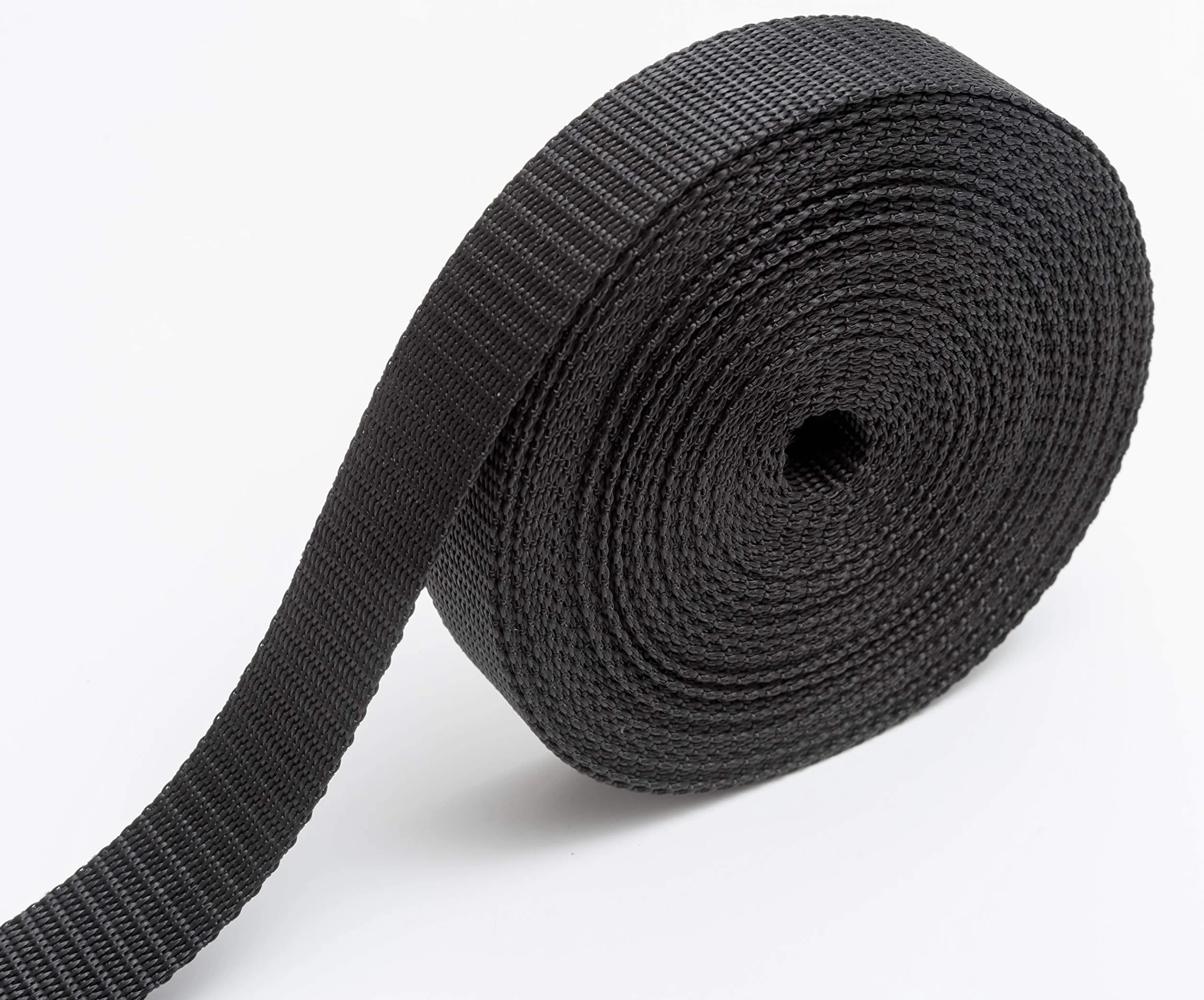 Sangle Rigide en Nylon IPEA 10 mètres Multifonction pour Sac à Dos 20/25/30/40 mm Noir 3 cm