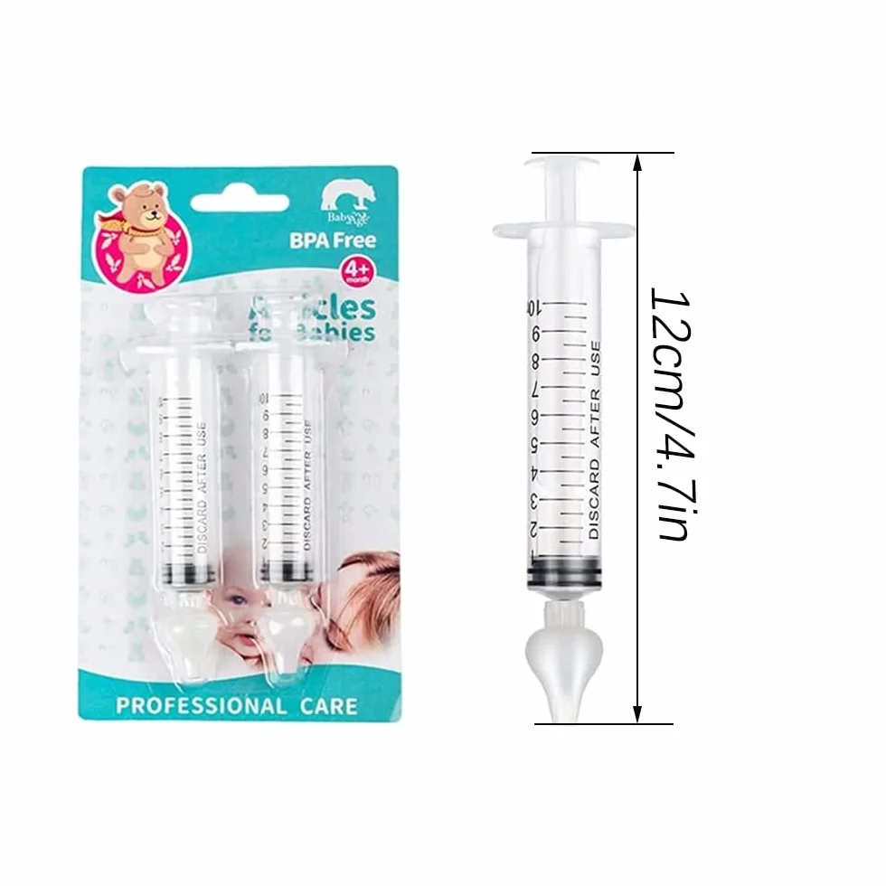 Mouche-bébé Portable Irrigateur Nasal 10ml avec Embout en Silicone Nettoyable Réutilisable