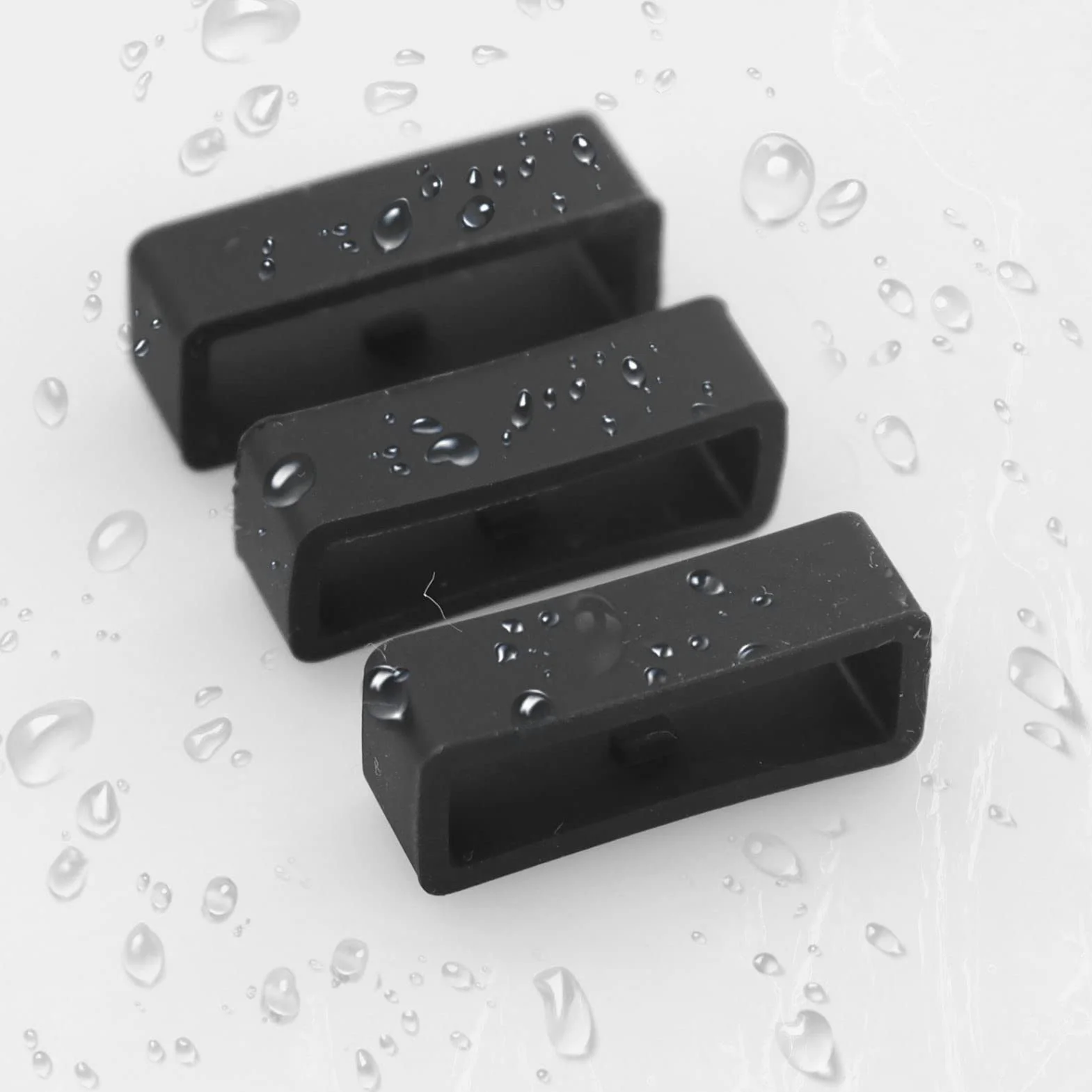 Passants de rechange en caoutchouc 22mm pour bracelet de montre silicone REBECASKYENS