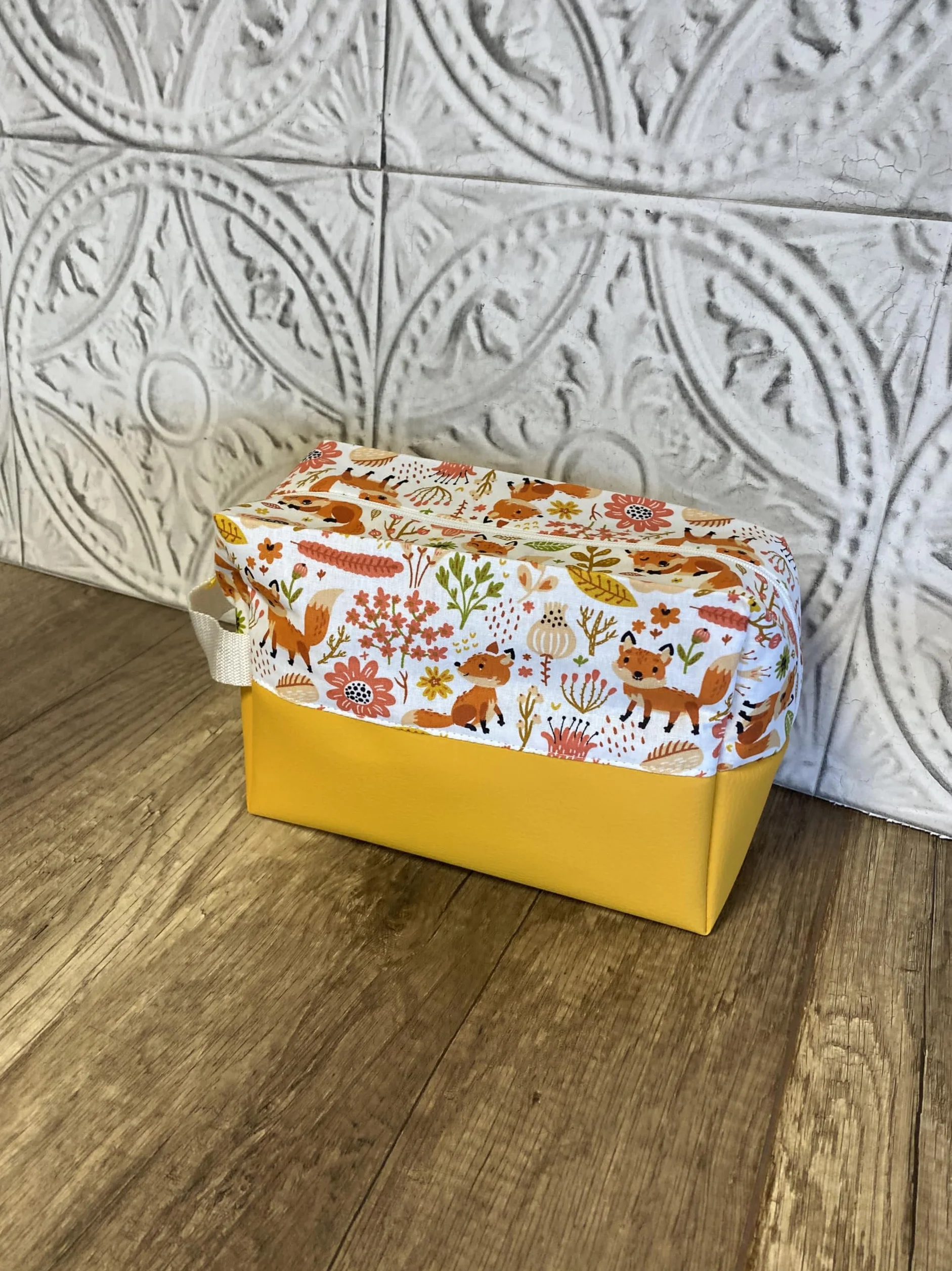 Trousse de Toilette Enfant Personnalisé Renard Jaune
