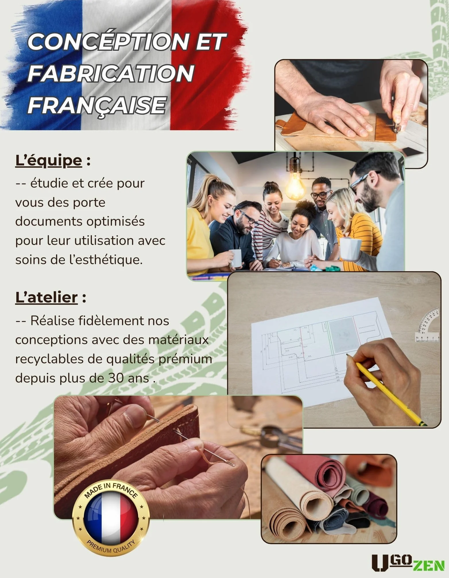 Ugozen Étui Cartes Bancaires RFID Luxéo Porte Carte Bleue