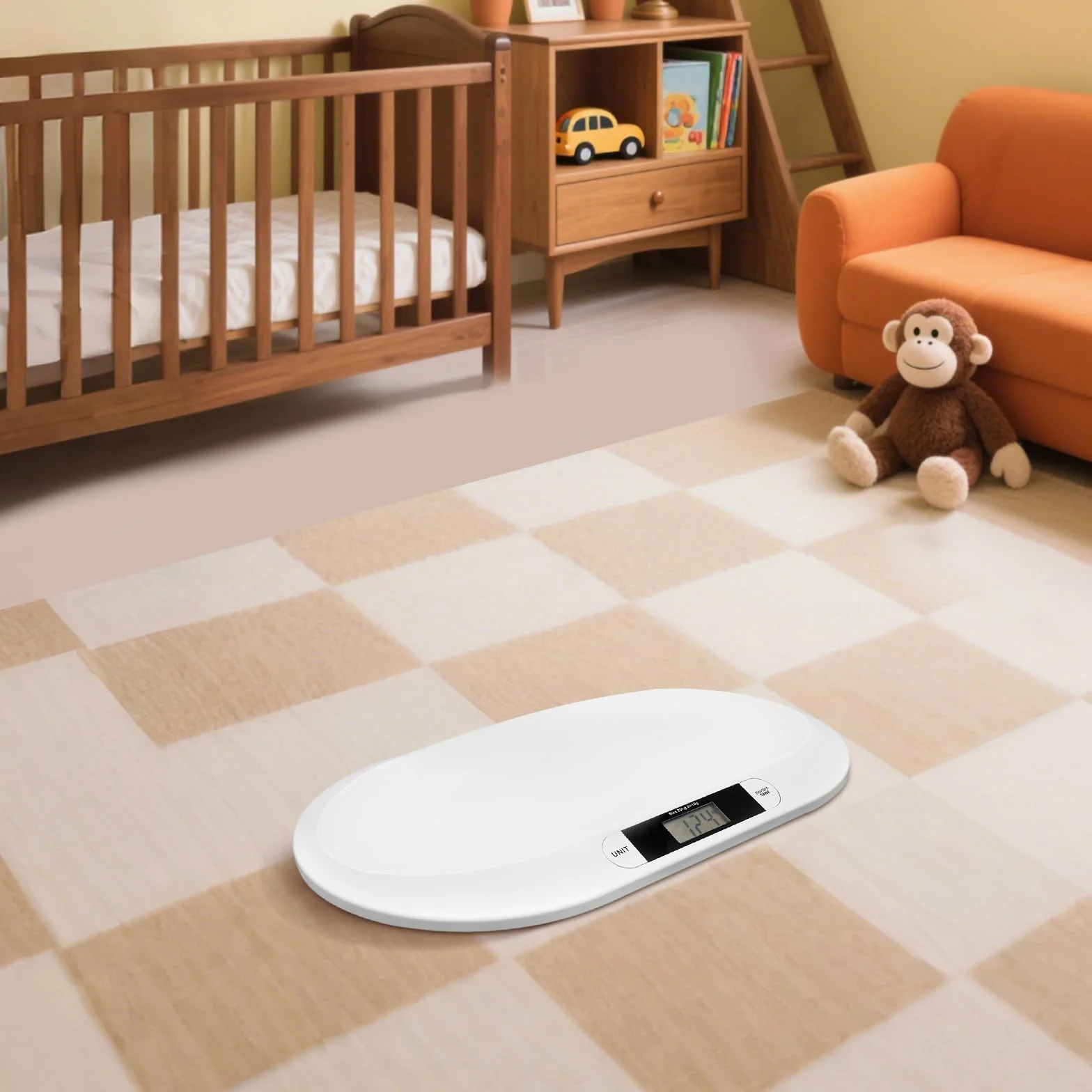Pèse Bébé Numérique avec Affichage LCD, Balance Multi-Usages pour Animaux et Objets jusqu'à 20 kg