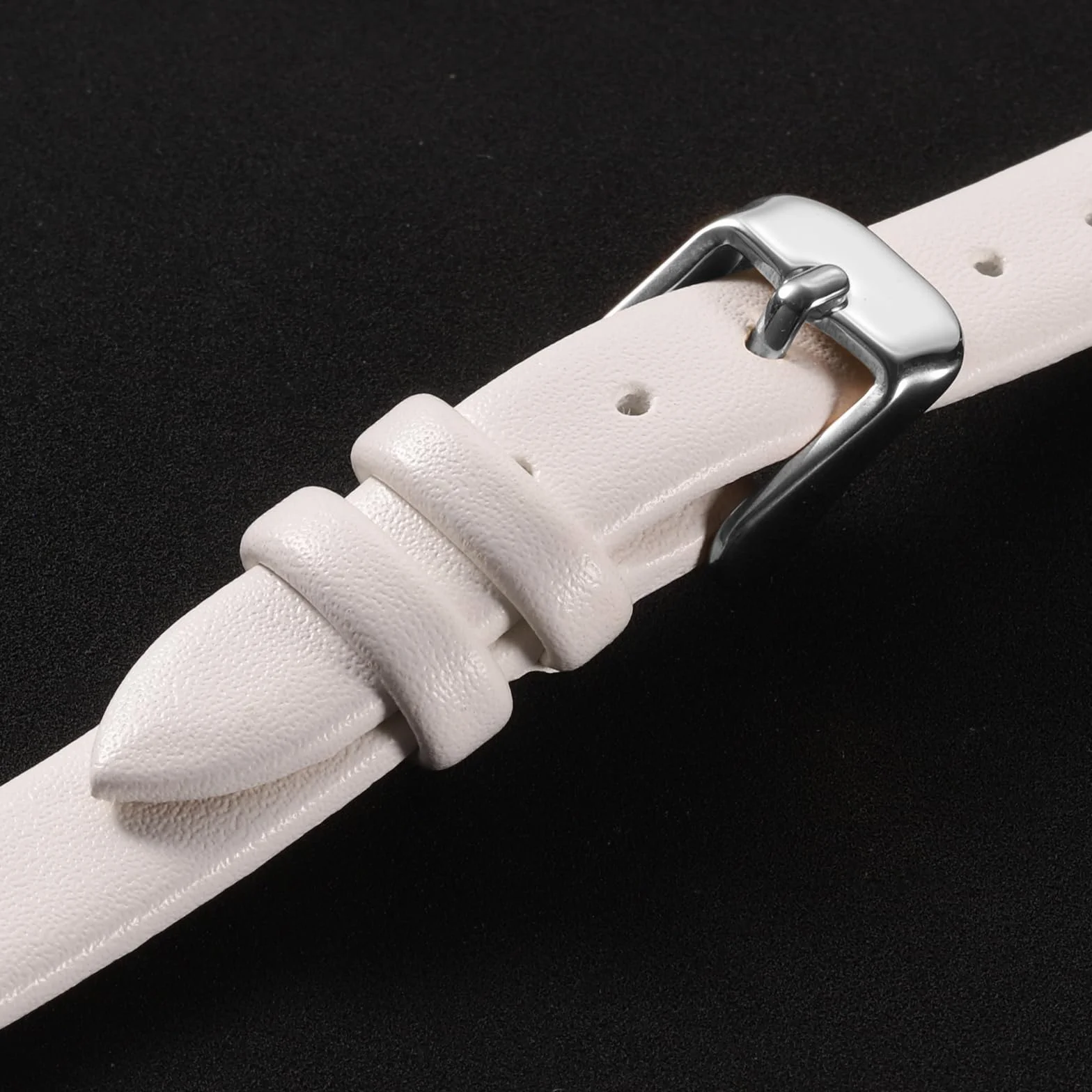 Bracelet Montre Plat Fin et Élégant en Véritable Cuir pour Homme et Femme