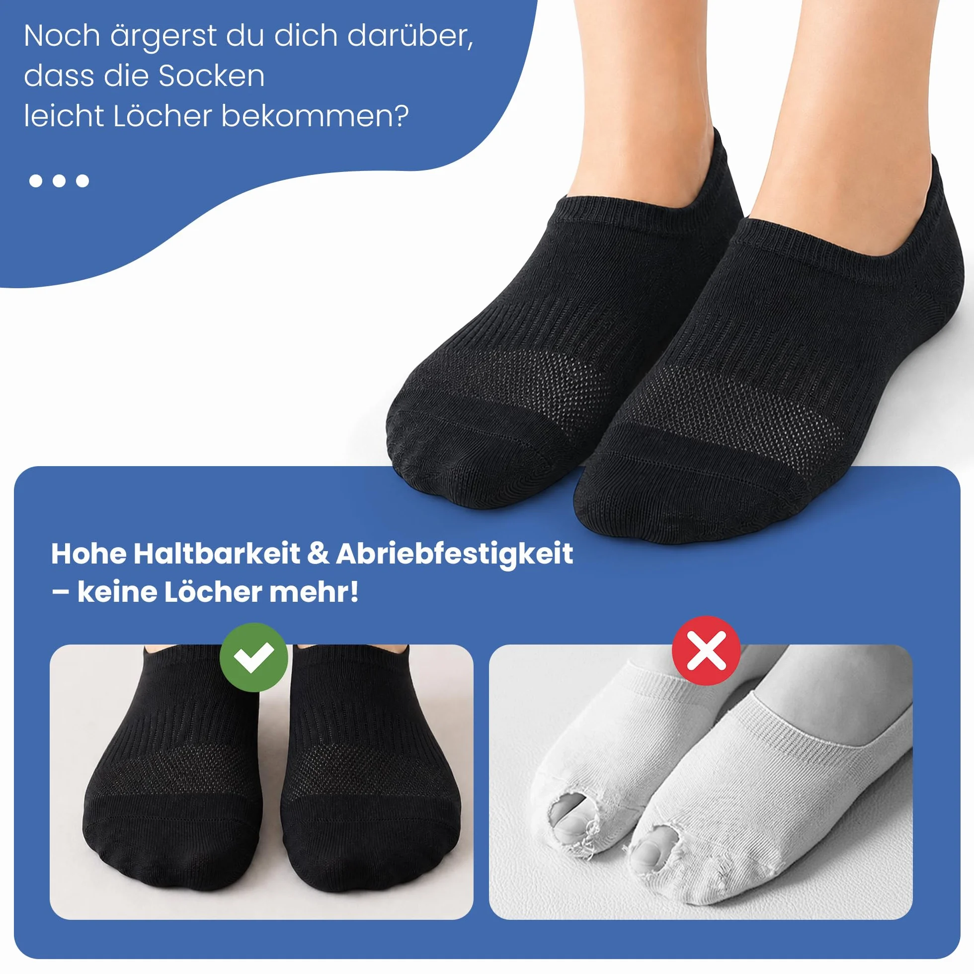 Chaussettes Basses Femme Invisibles Soquettes Courte 10 Paires