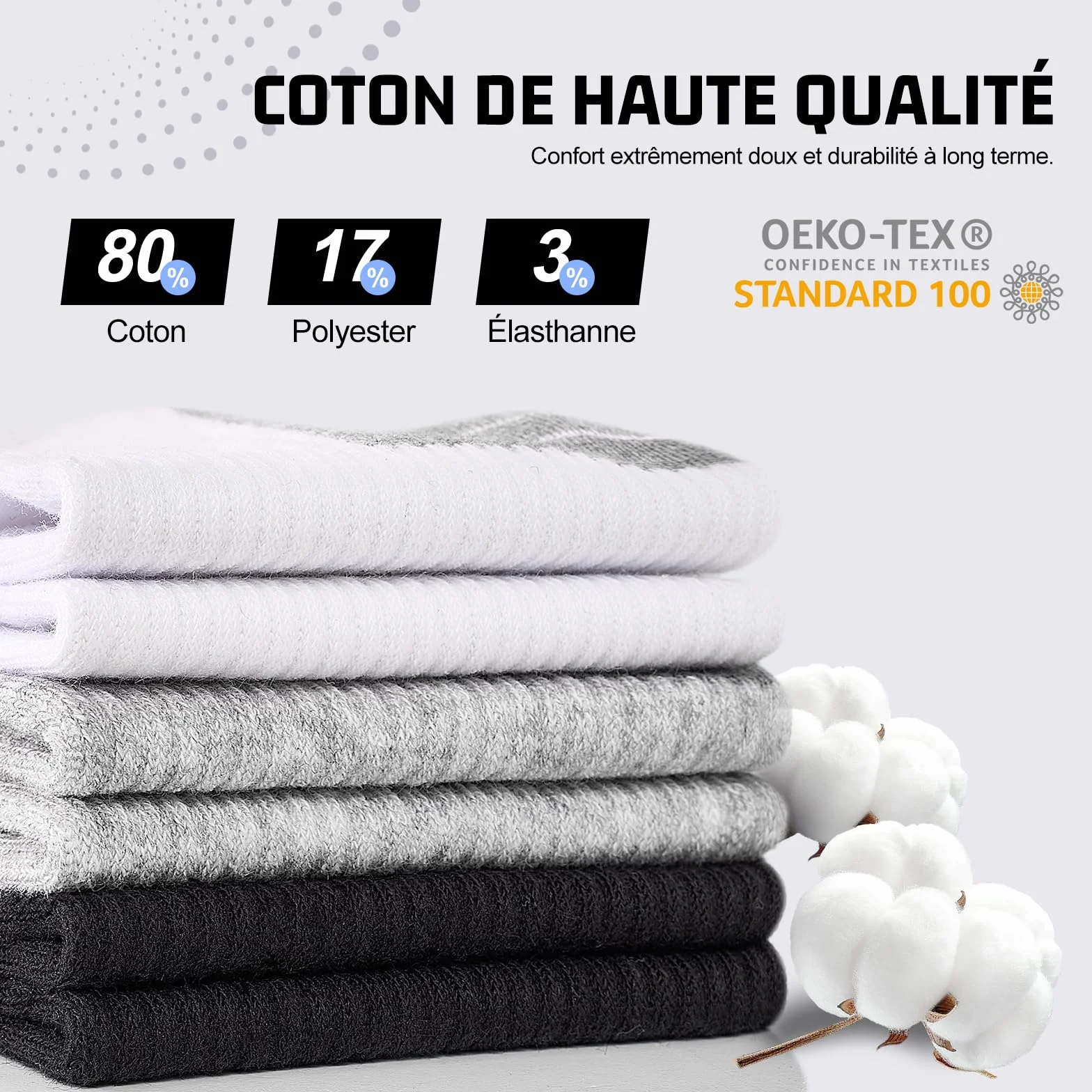 Chaussettes Basses Homme Femme Coton Courtes Respirantes Antidérapantes Sport Running Unisexe Noir Blanc Gris