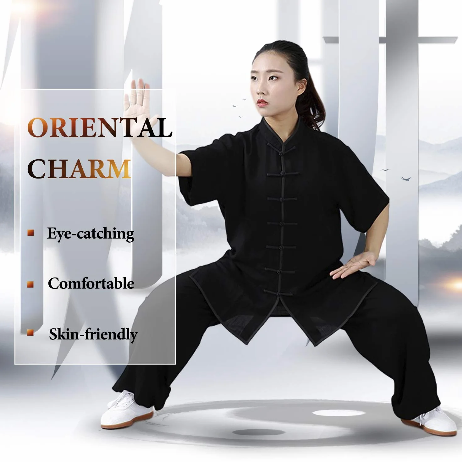 Costume Arts Martiaux Kung Fu Tai Chi Vêtements Unisexe Coupe Décontractée