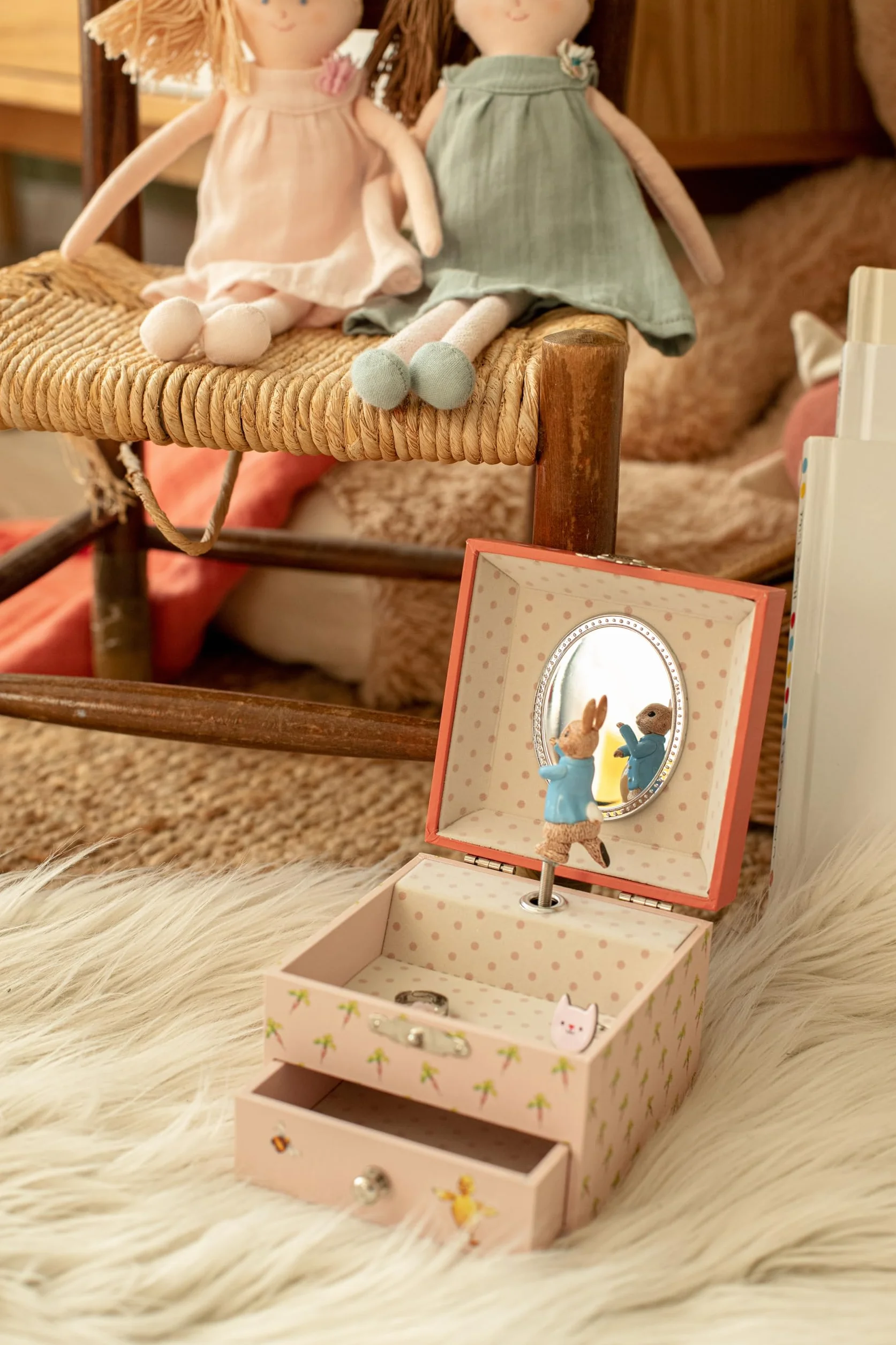 TROUSSELIER Pierre Lapin Peter Rabbit Boîte à Trésors Bijoux Musicale Mozart Menuet Fraise