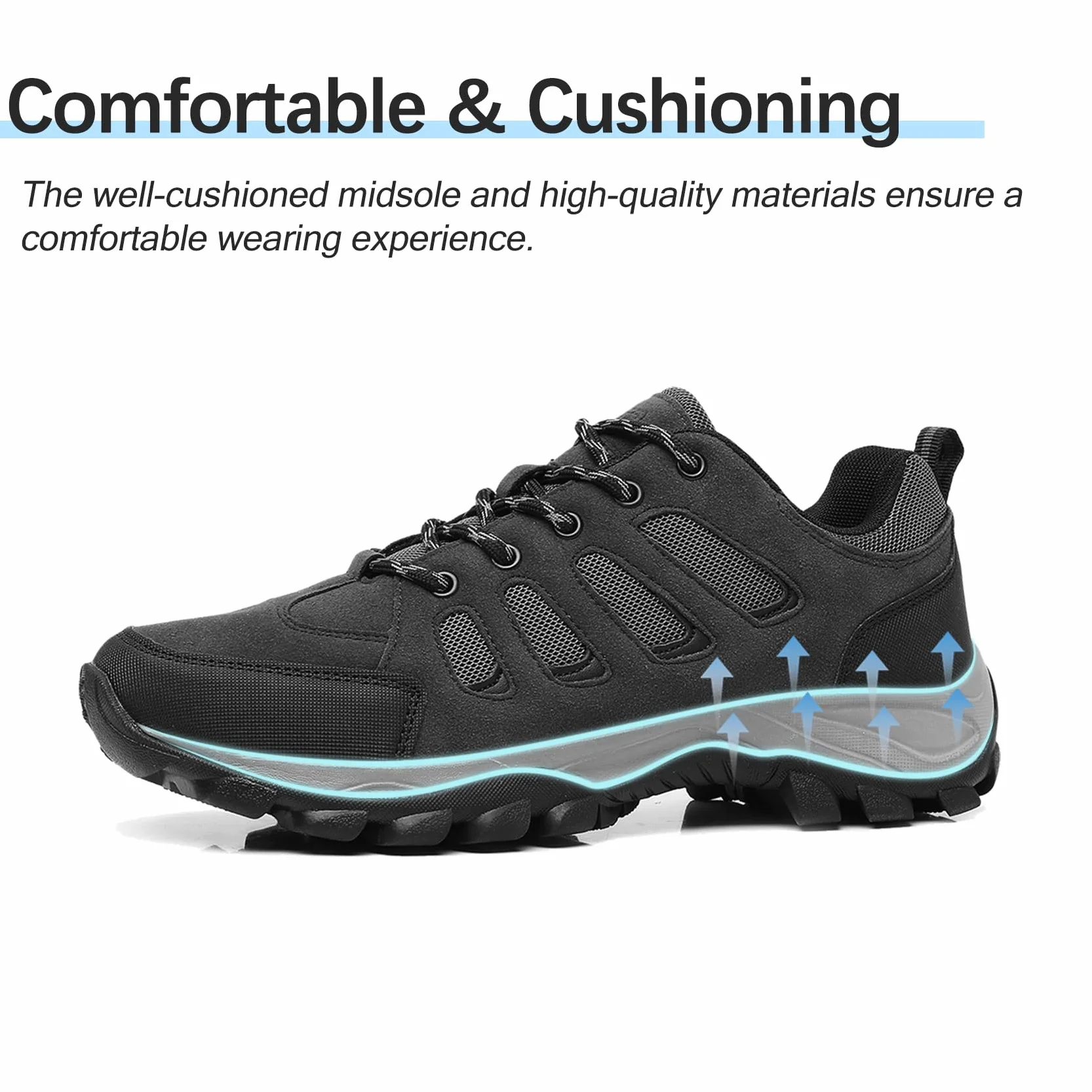 Chaussures de Randonnée Homme Basses Stabilité Adhérence Semelles Confort Antidérapantes Respirantes Légères