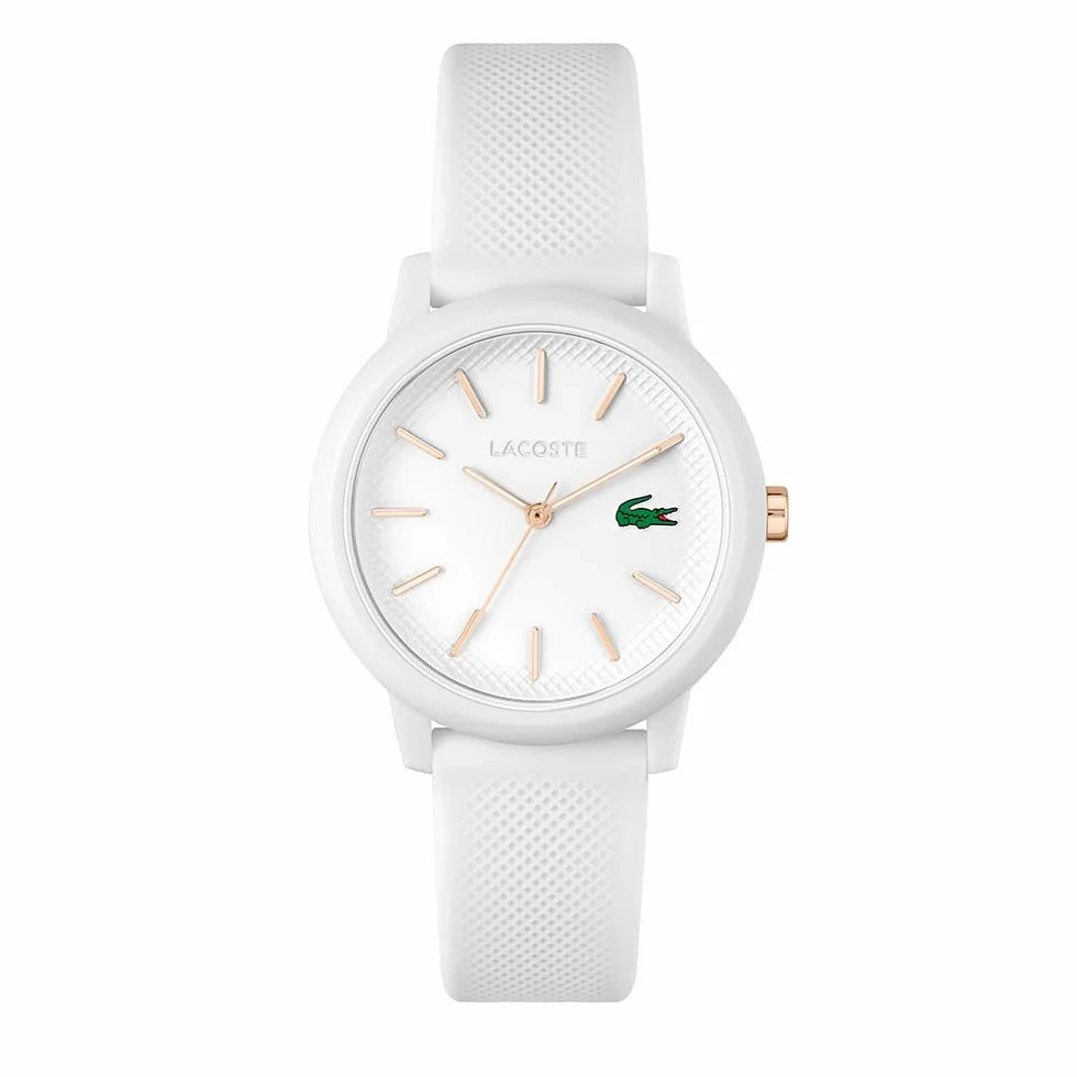Lacoste Montre Analogique à Quartz Homme Femme Bracelet Silicone Petit Piqué