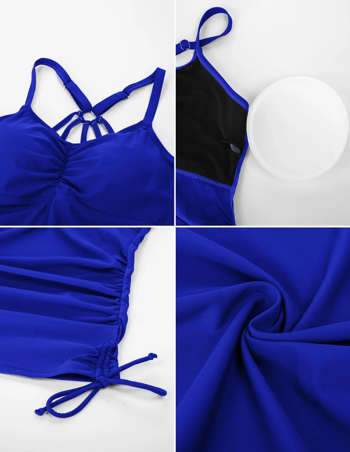Maacie Maillot De Bain De Maternité Deux Pièces Dos Nu Bleu Royal XL