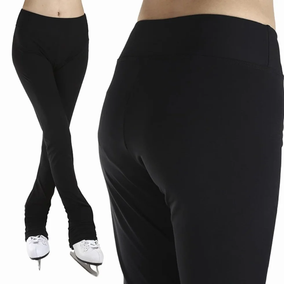 Pantalon d'entraînement de patinage artistique imperméable polaire nylon pour enfants et adultes