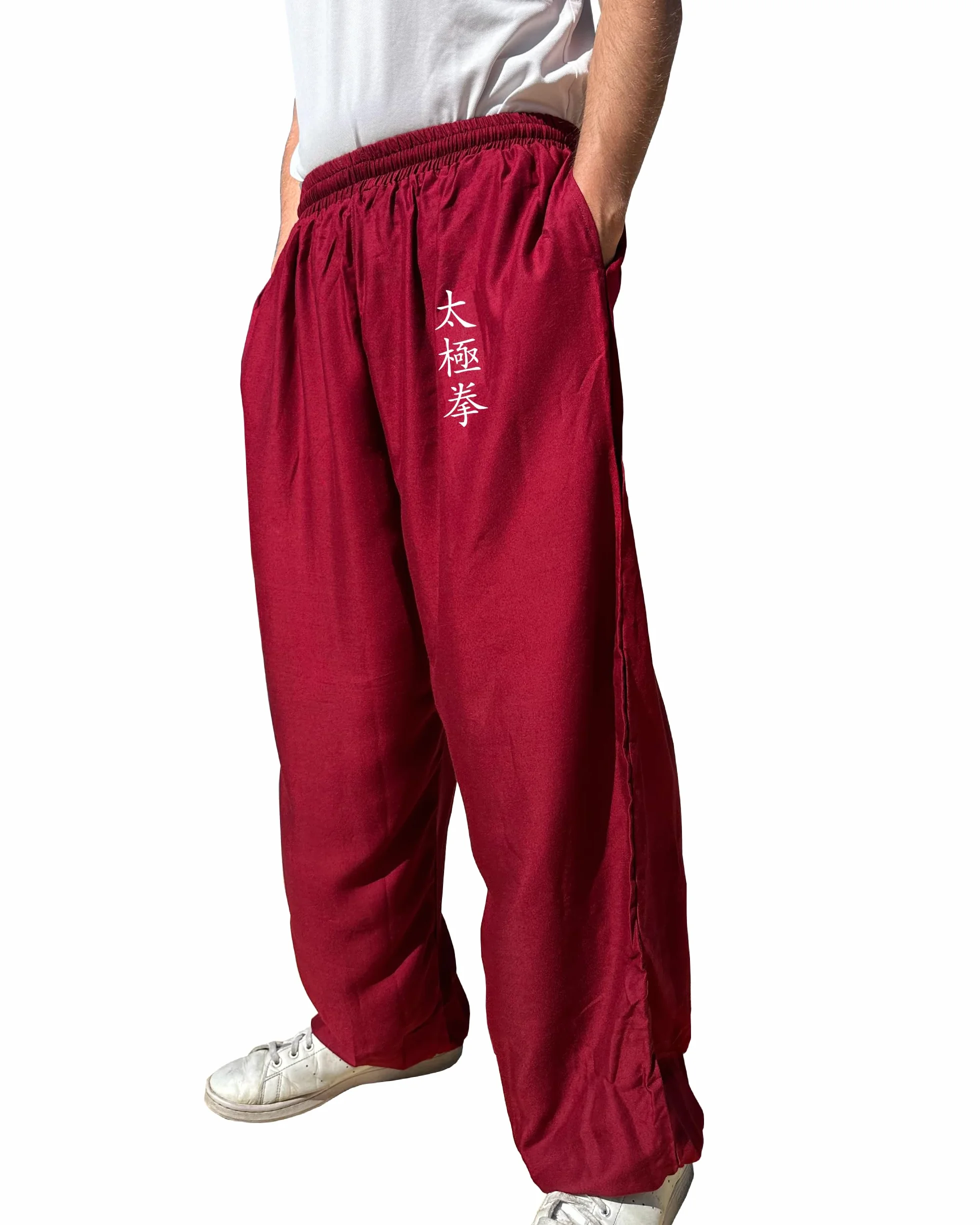 Pantalon Kung Fu Style Tai Chi Wing Chun avec Poches Ample en Viscose