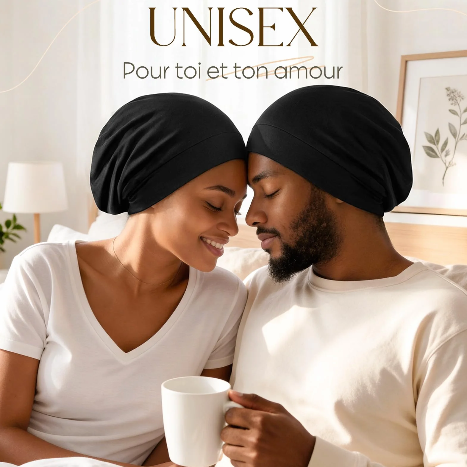 Bonnet Satin Cheveux Nuit Bambou Unisexe Ajustable Doublure Satin Chapeau Sommeil Chimio Soie Femme Homme