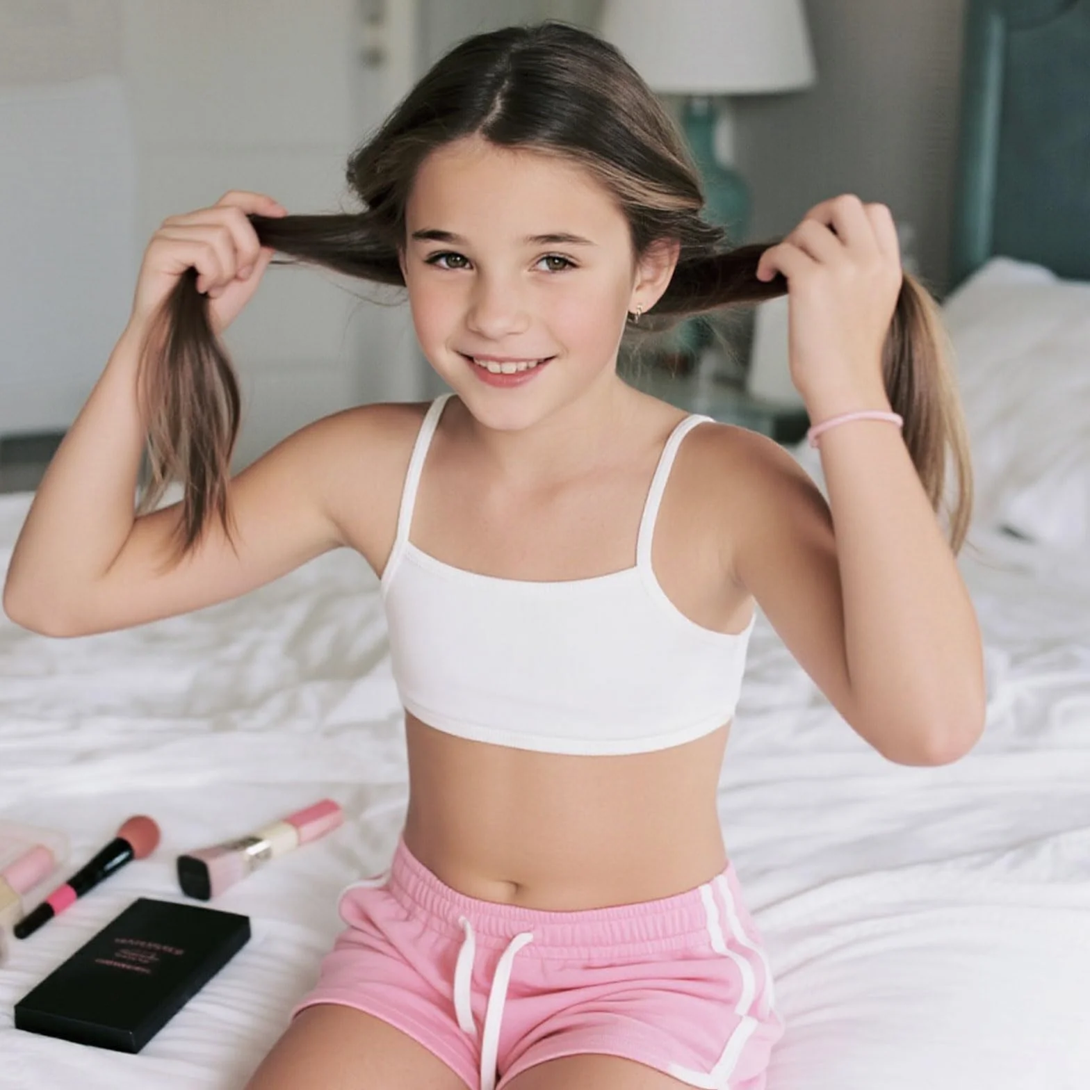 Soutiens-Gorge Fille Coton 8 Pièces 8 à 12 Ans Blanc