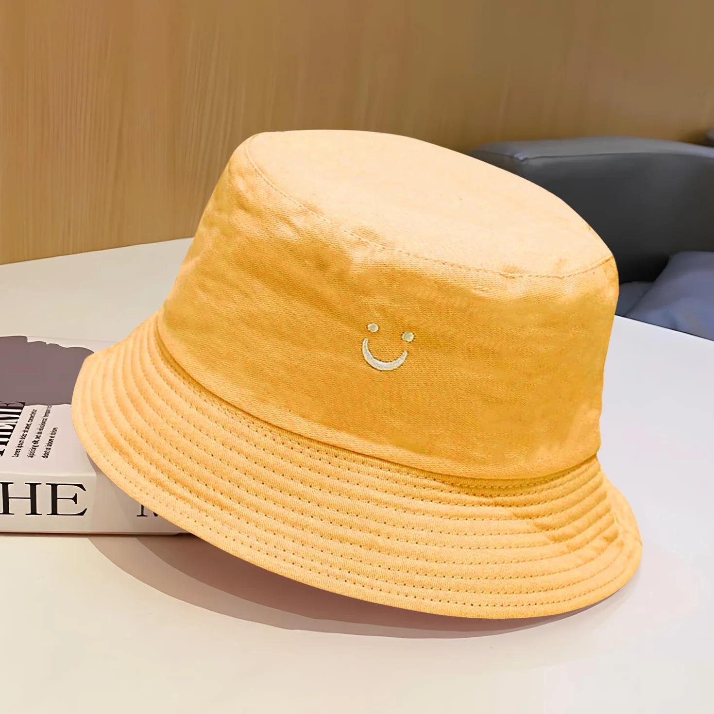 Chapeau de soleil réversible à large bord pour enfants garçons filles 2-8 ans