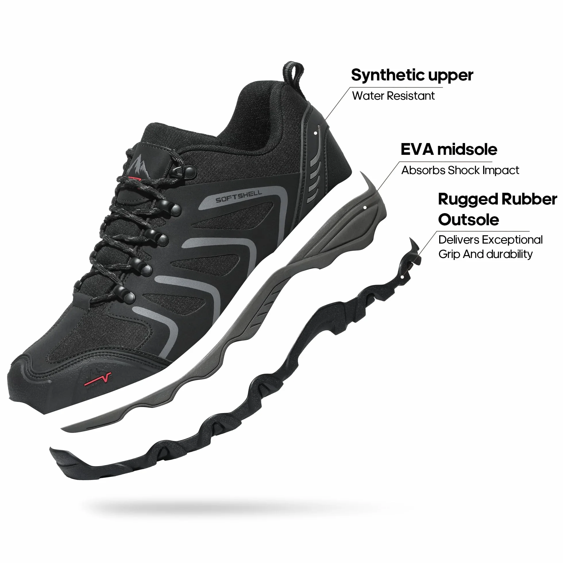 NORTIV 8 Chaussures De Randonnée Imperméables pour Hommes Légères Plein Air