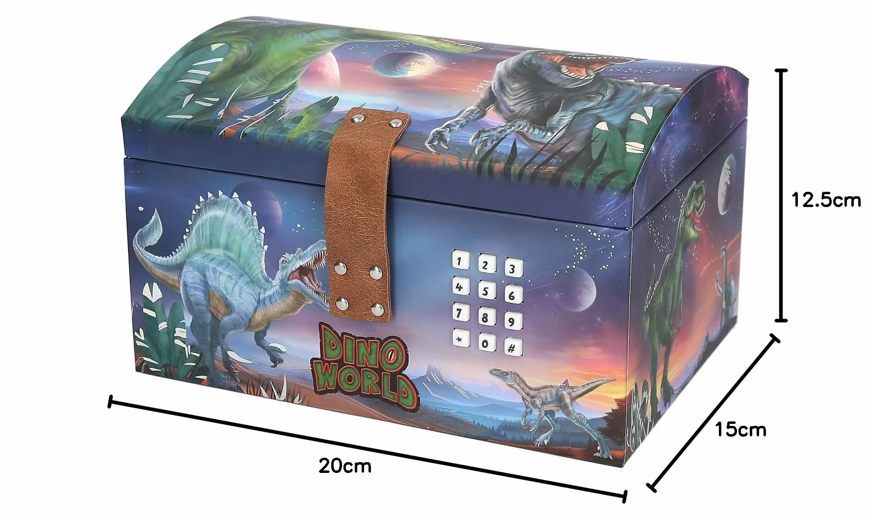 Depesche Dino World Coffre au trésor avec code, son et lumière