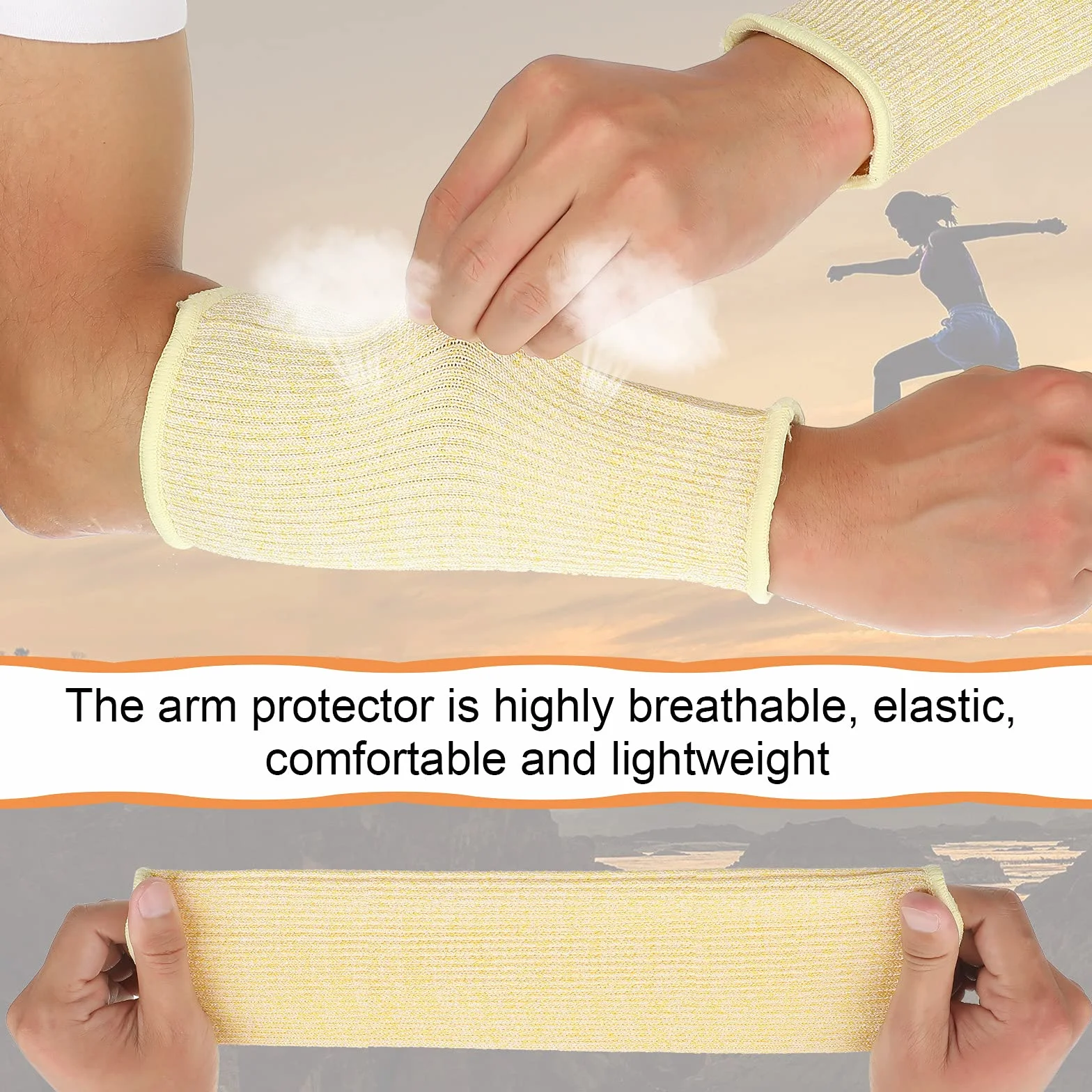 Neer 4 Paires Manchons de Protection de Bras Résistant à Chaleur pour Peau Fine