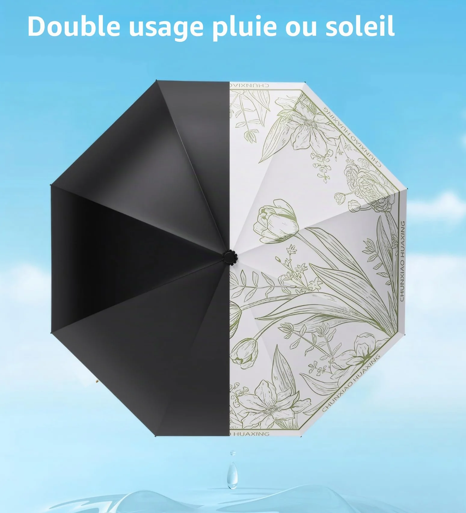 Parapluie UPF50+ Imperméable Double couche Coupe-vent Rétro Classique Vintage Femme