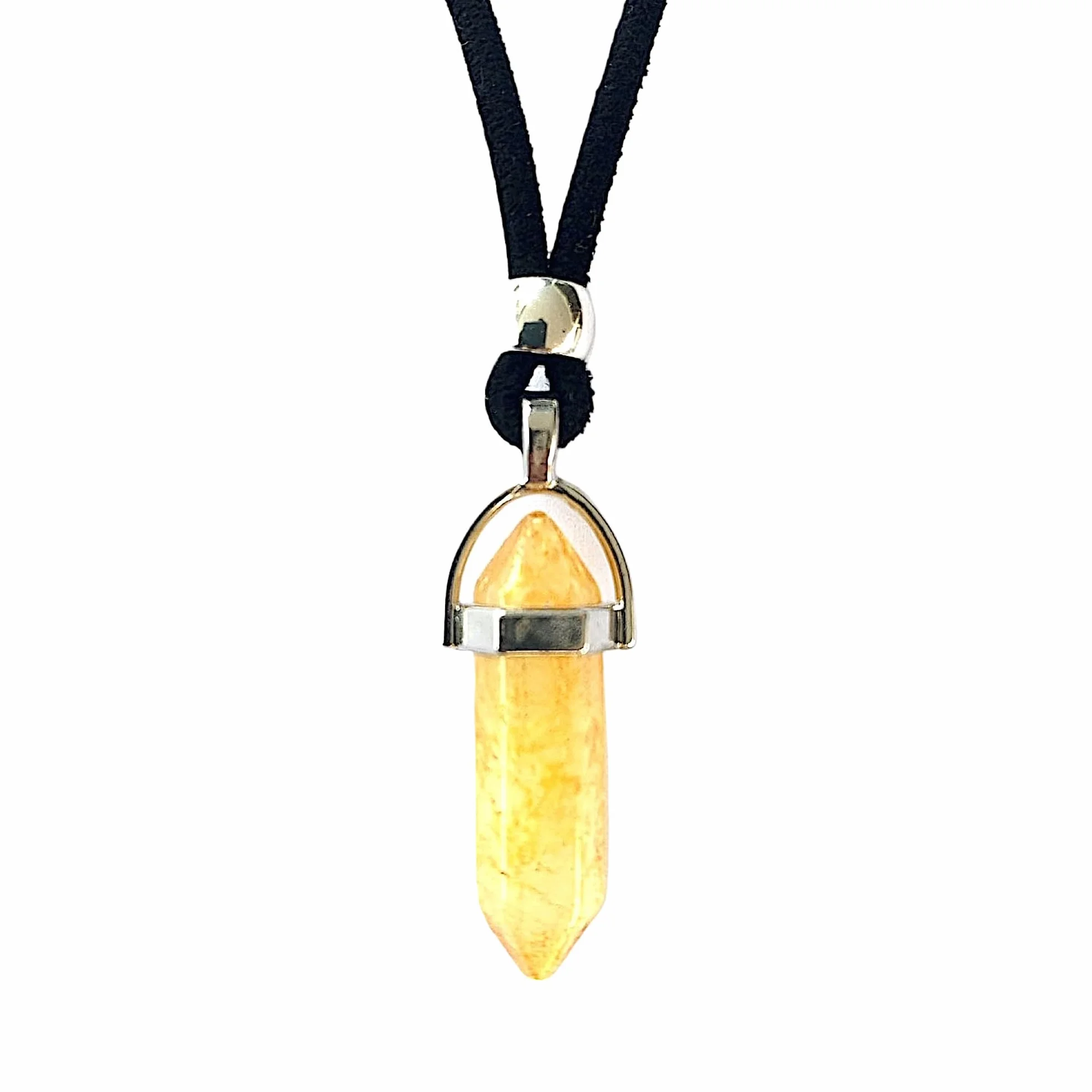 ASTER ALHELÍ Pendentif Homme et Femme avec Pierre Naturelle – Collier Sautoir Artisanal Fait Main, Bijou Bohème