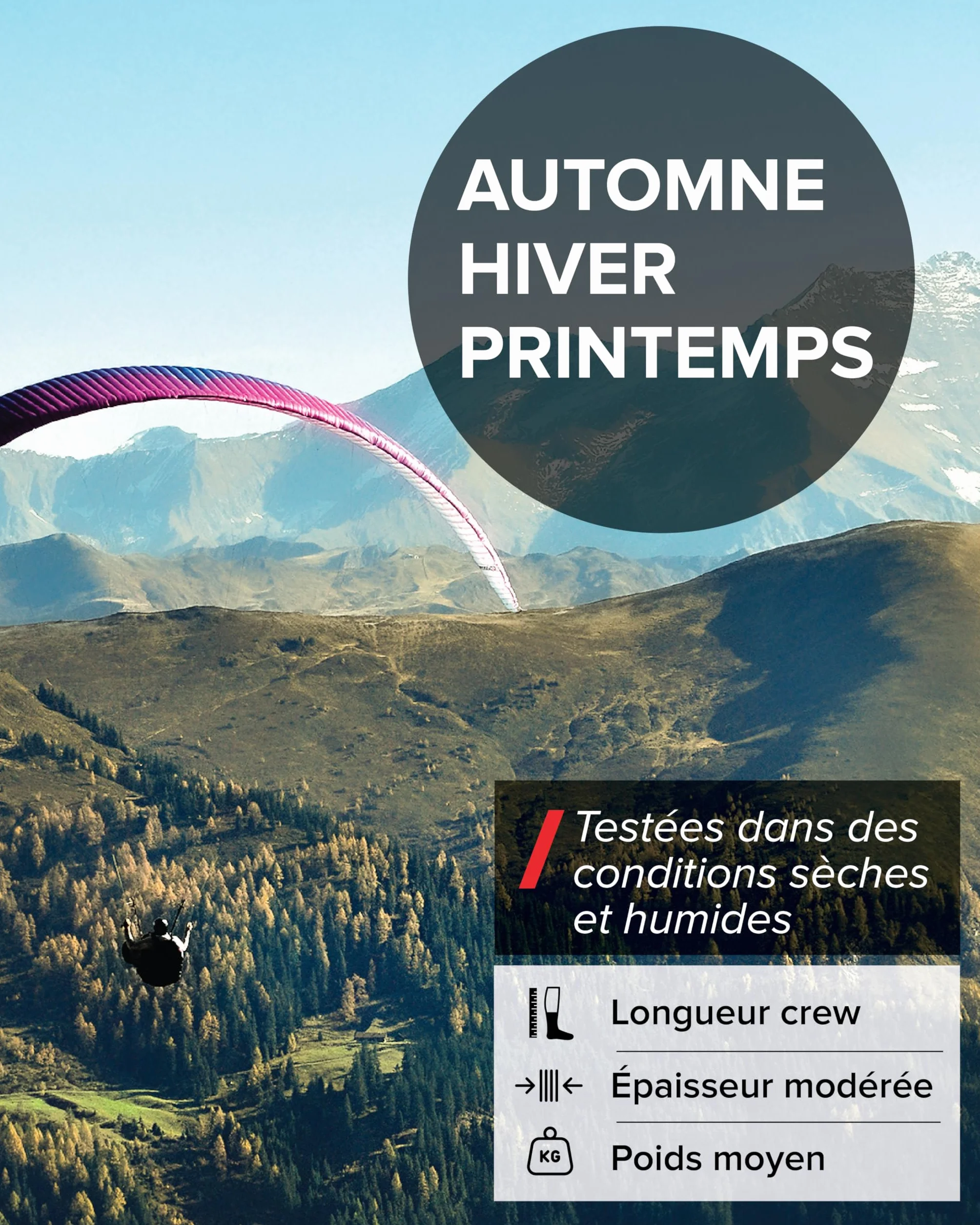 vitsocks Chaussette technique randonnée LAINE MÉRINOS anti-ampoule Homme chaude trekking