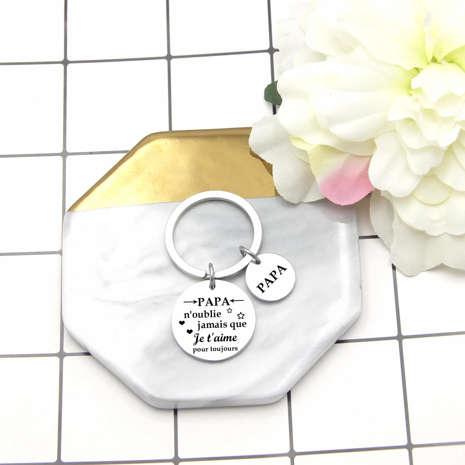 Porte-cles Papa Cadeau Original Fete des Peres Anniversaire