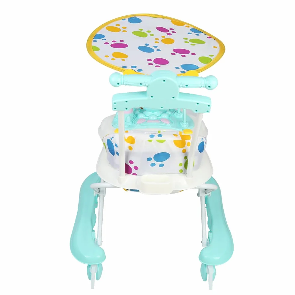 Trotteur Bébé Évolutif 3 en 1, Pliable avec Hauteur Réglable, Siège Amovible, Centre d'Activités 6+ Mois, Charge 12KG
