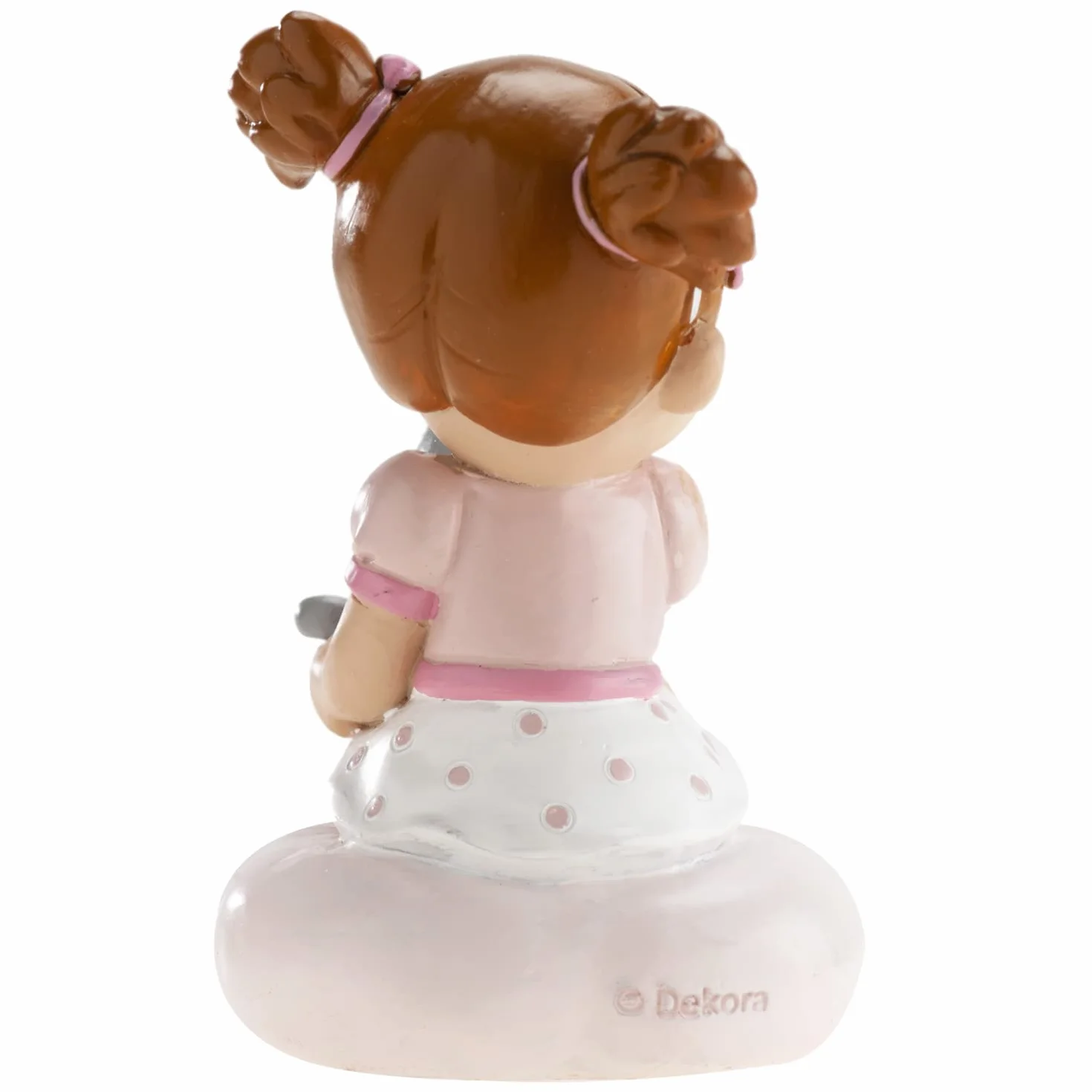 Figurine en résine Décoration Baptême Fille 10 cm Cake Topper Bébé Chaton Design Original