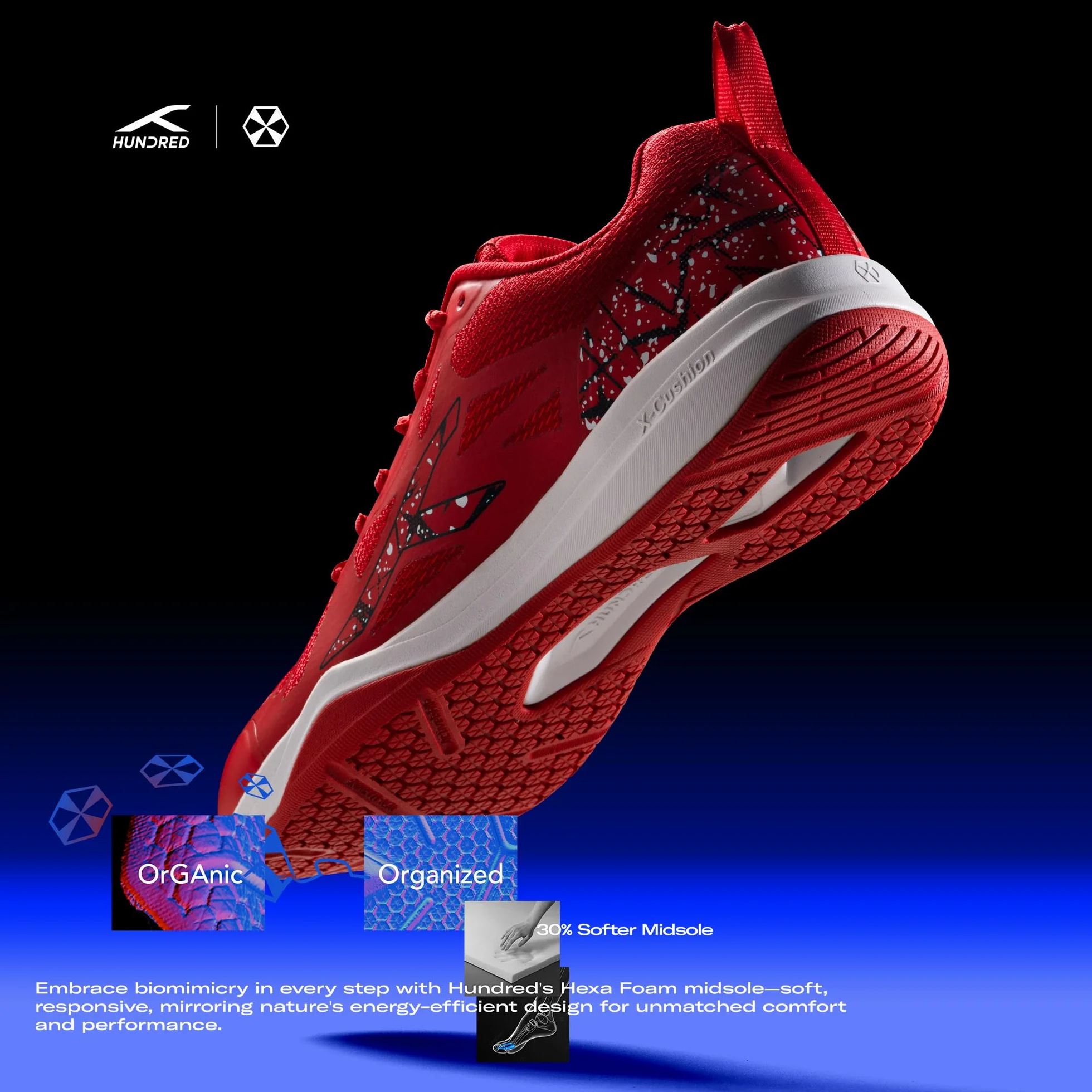 HUNDRED Homme Blade Non-Marking Chaussure de Badminton