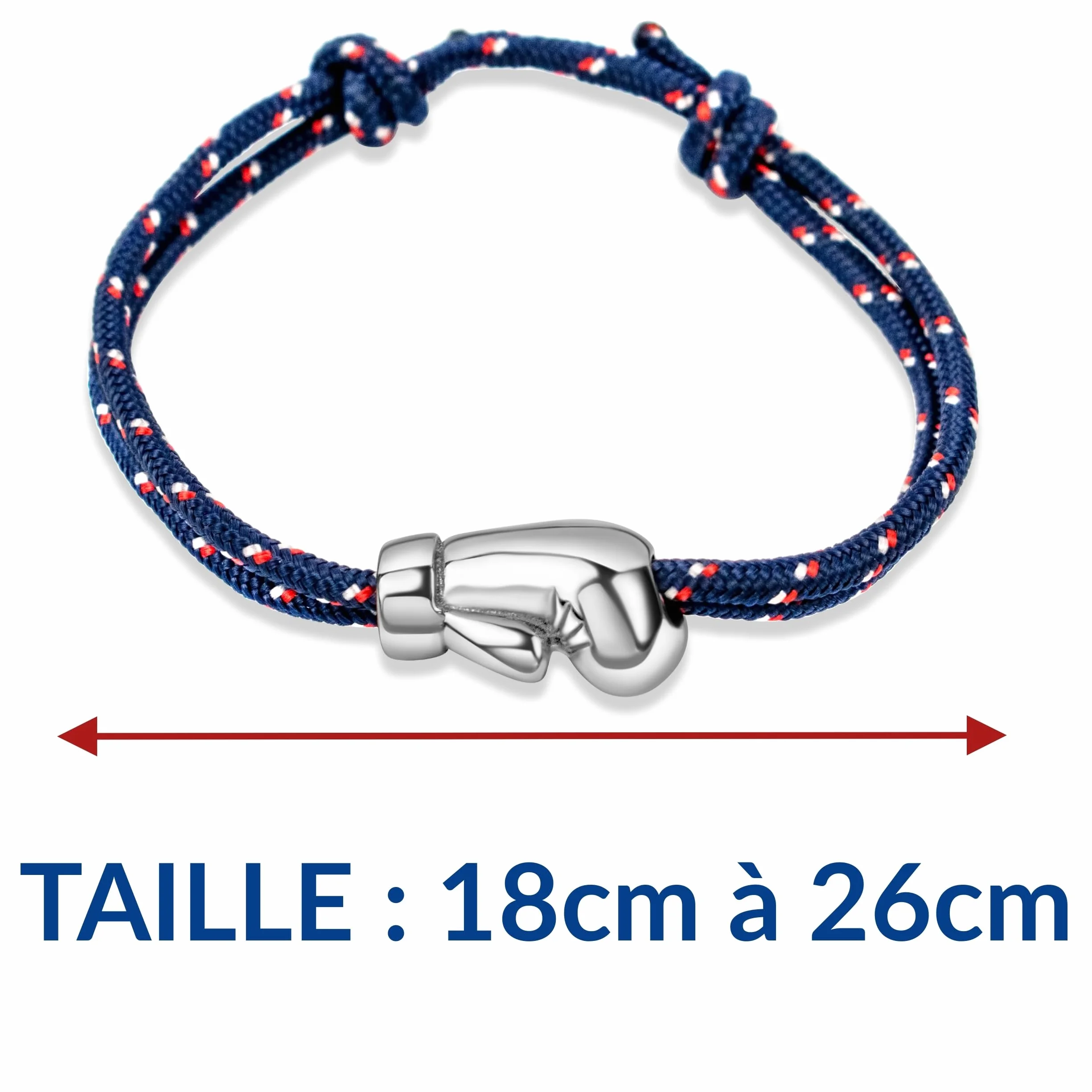 Ernestine Bracelet Boxe acier inoxydable réglable homme sport combat