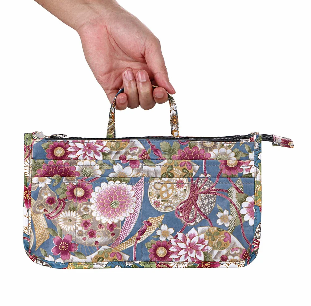 Ignpion Organiseur de sac à main 13 poches extensible imprimé tournesol multicolore IGN435