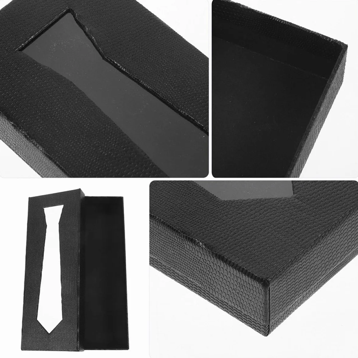 DEARMAMY Boîte À Cravates Élégante Coffret Cadeau En Carton Robuste Rangement Compact Pour Voyage