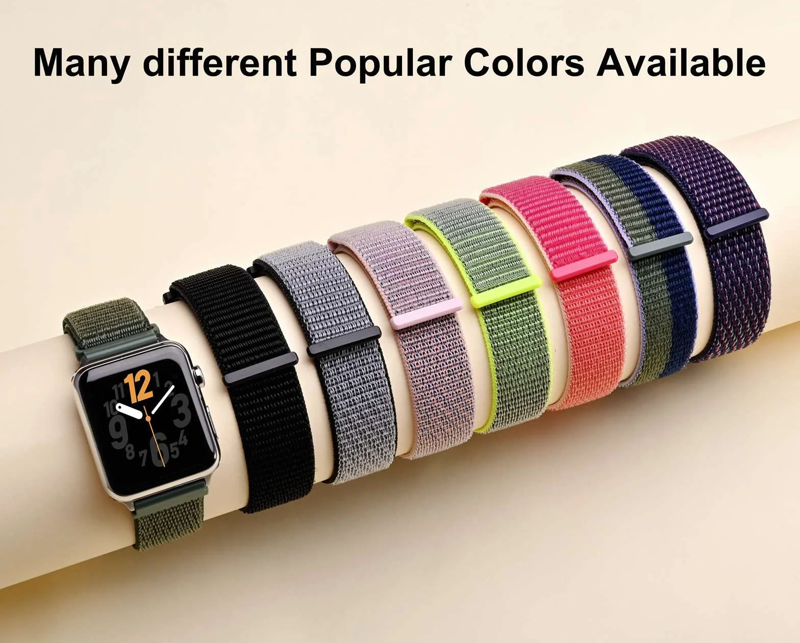 ANNEFIT Nylon Bracelets de Montre 16mm 18mm 19mm 20mm 22mm, 2pcs Réglable Bracelet à Libération Rapide