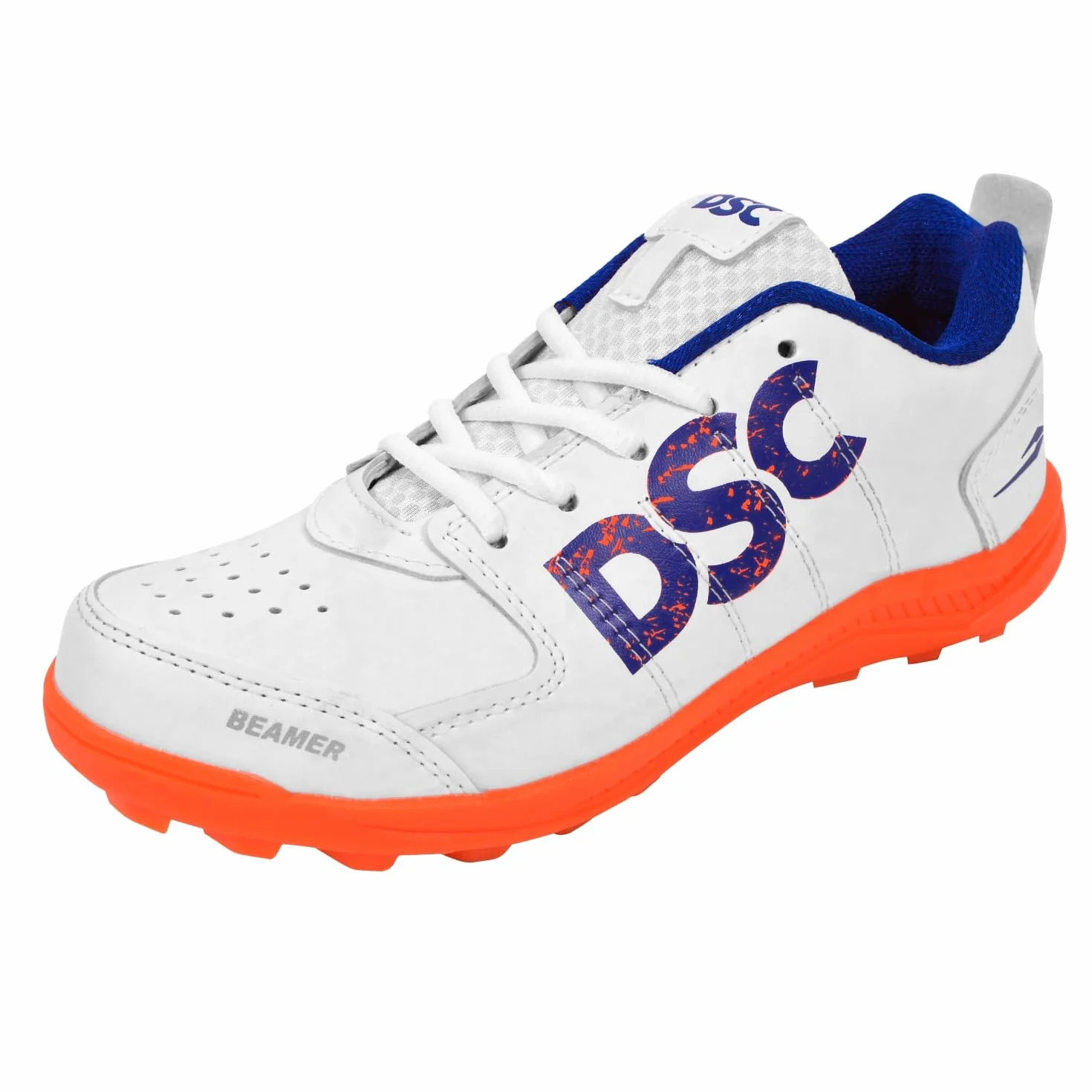 DSC Beamer Cricket Shoes Size 8 UK Fluro Yellow-White