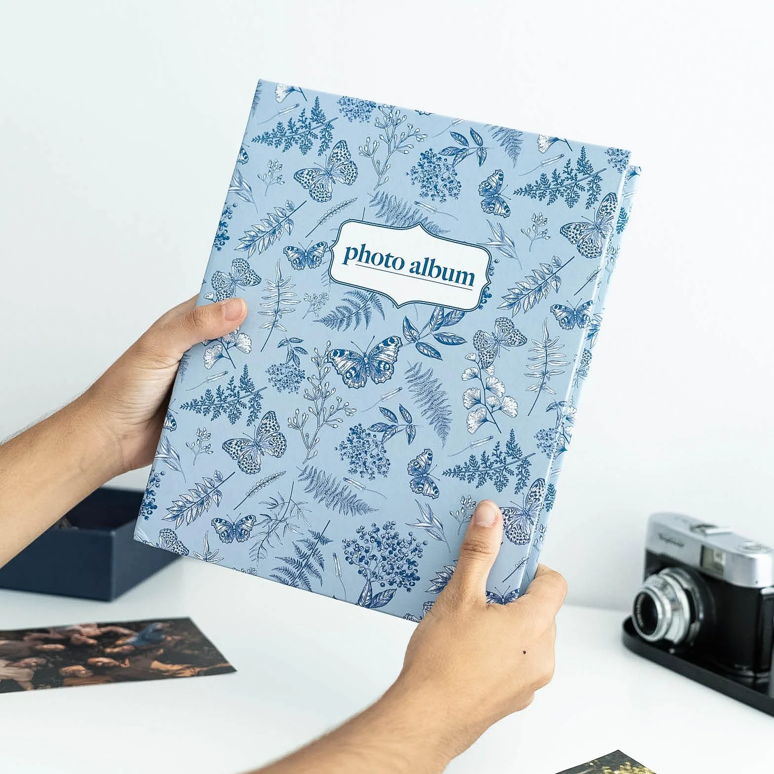 Album Photo 13 x 20 cm Botany 304 Pochettes Couverture Rigide Bleu