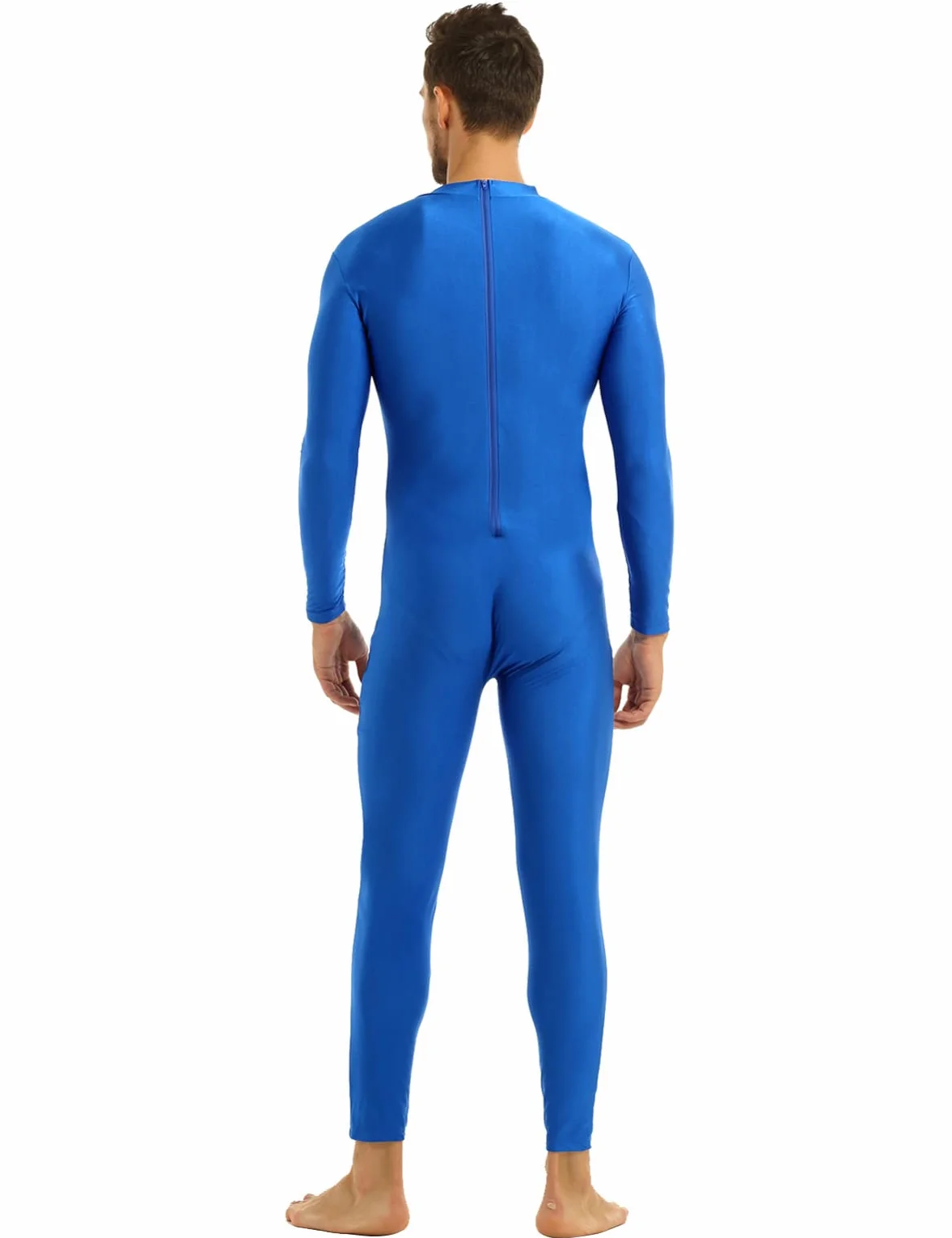 IEFIEL Body Justaucorps à Zippé Manches Longues pour Sport Hommes M-2XL