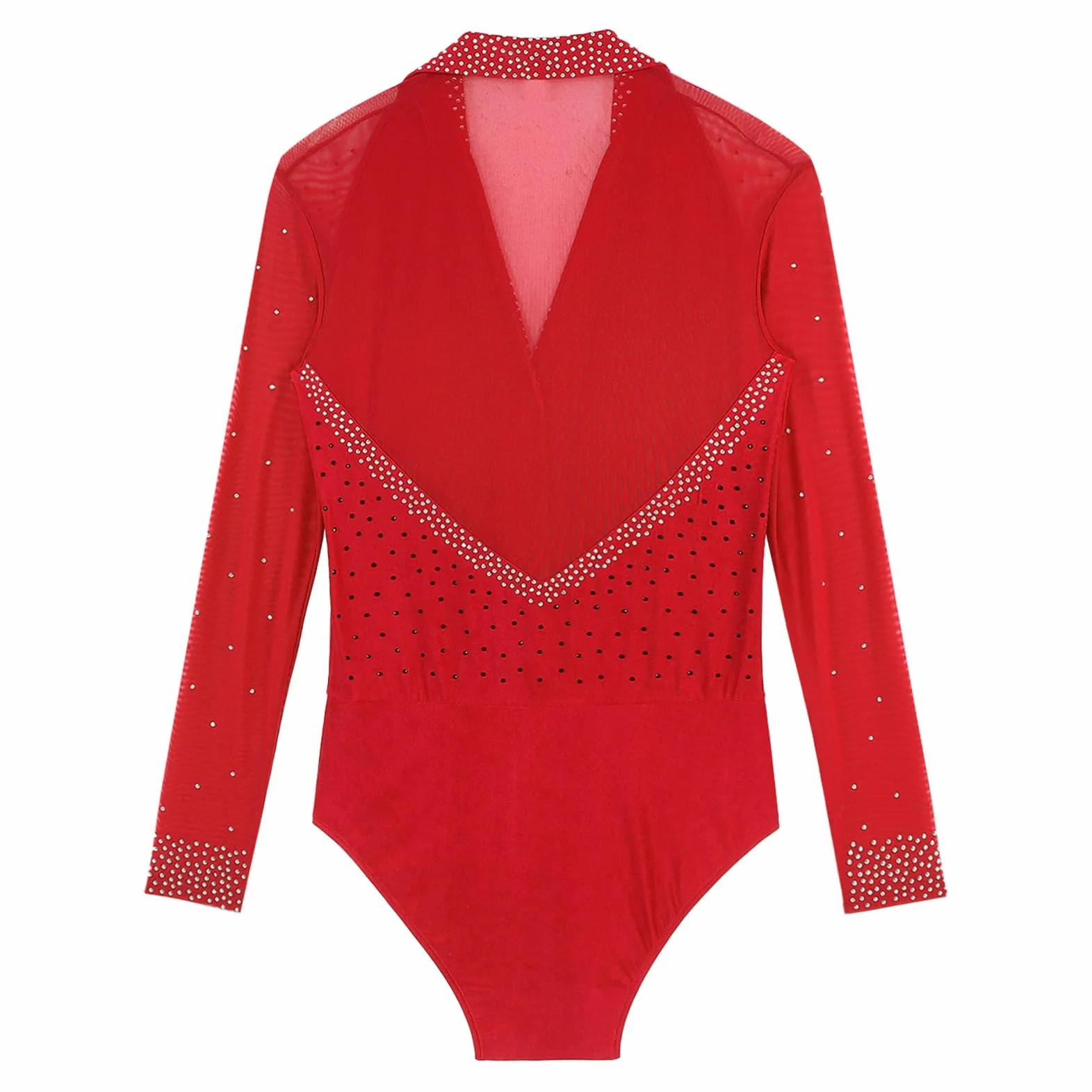 ChicTRY Homme Justaucorps Gymnastique en Maille Léotard Danse Latine Salsa Top Body à Manches Longues M-3XL